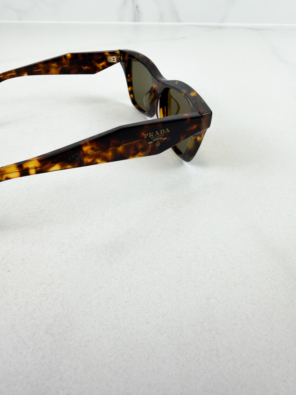 Prada Square Frame Honey Tortoise Sunglasses SPR C07