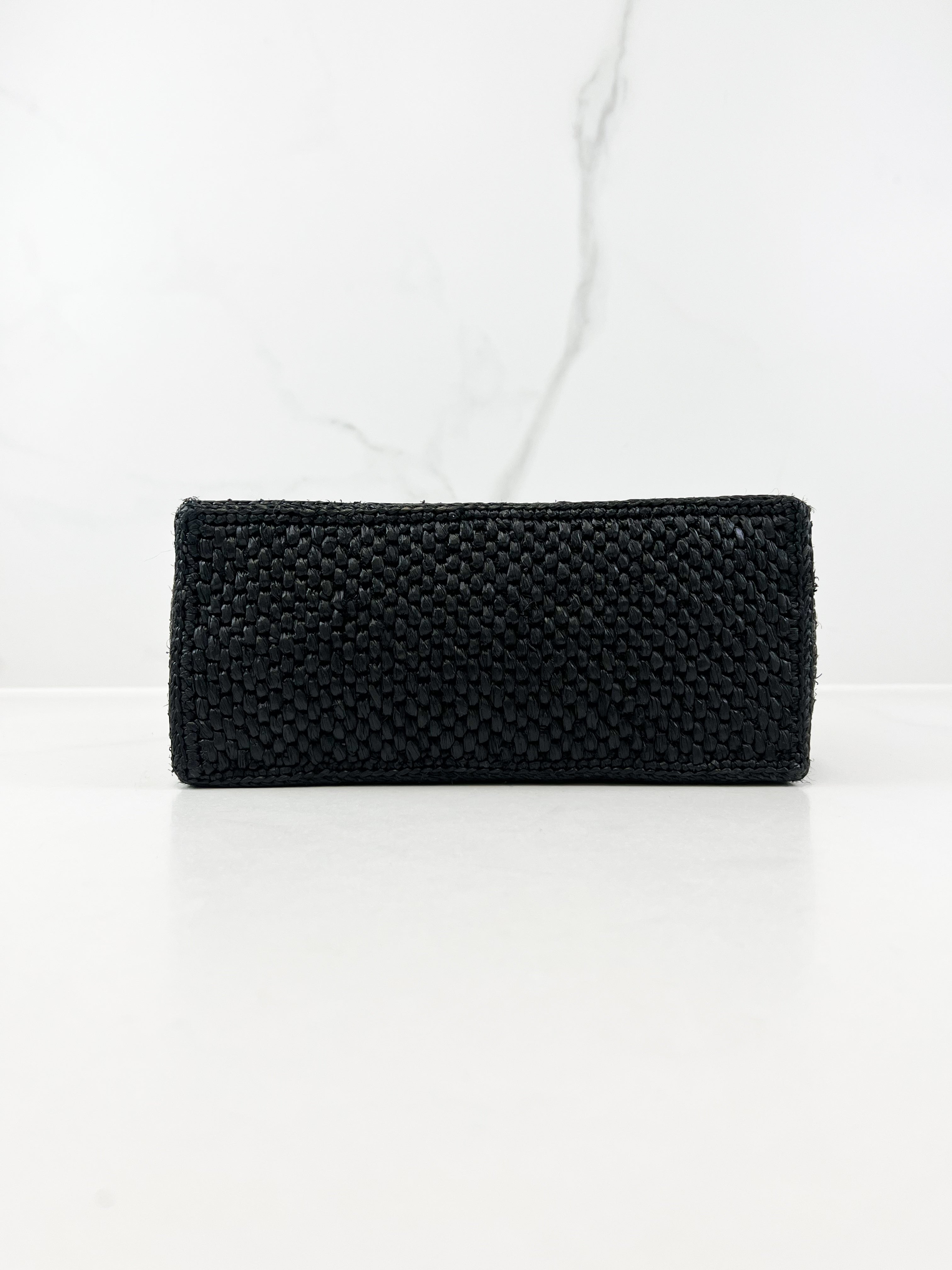 Loewe Mini Font Tote Raffia