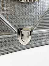 Christian Dior Medium Silver Diorama Shoulder Bag