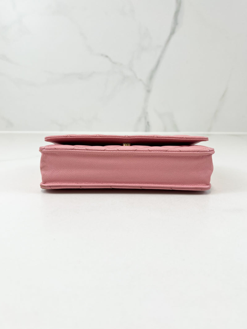 Chanel Pink Caviar CC WOC with GHW