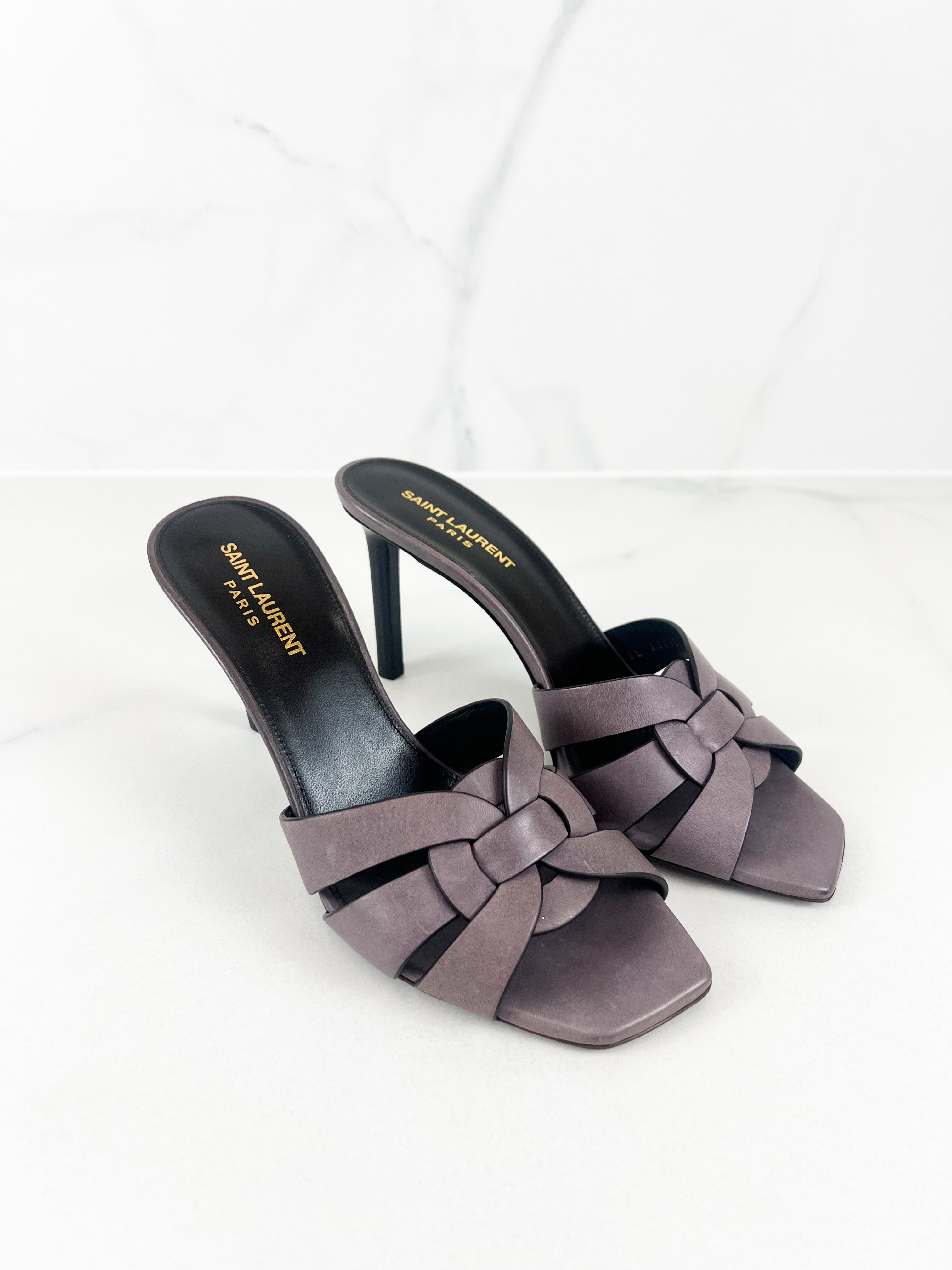 Saint Laurent Purple Tribute Heels in Purple 85mm Size 39