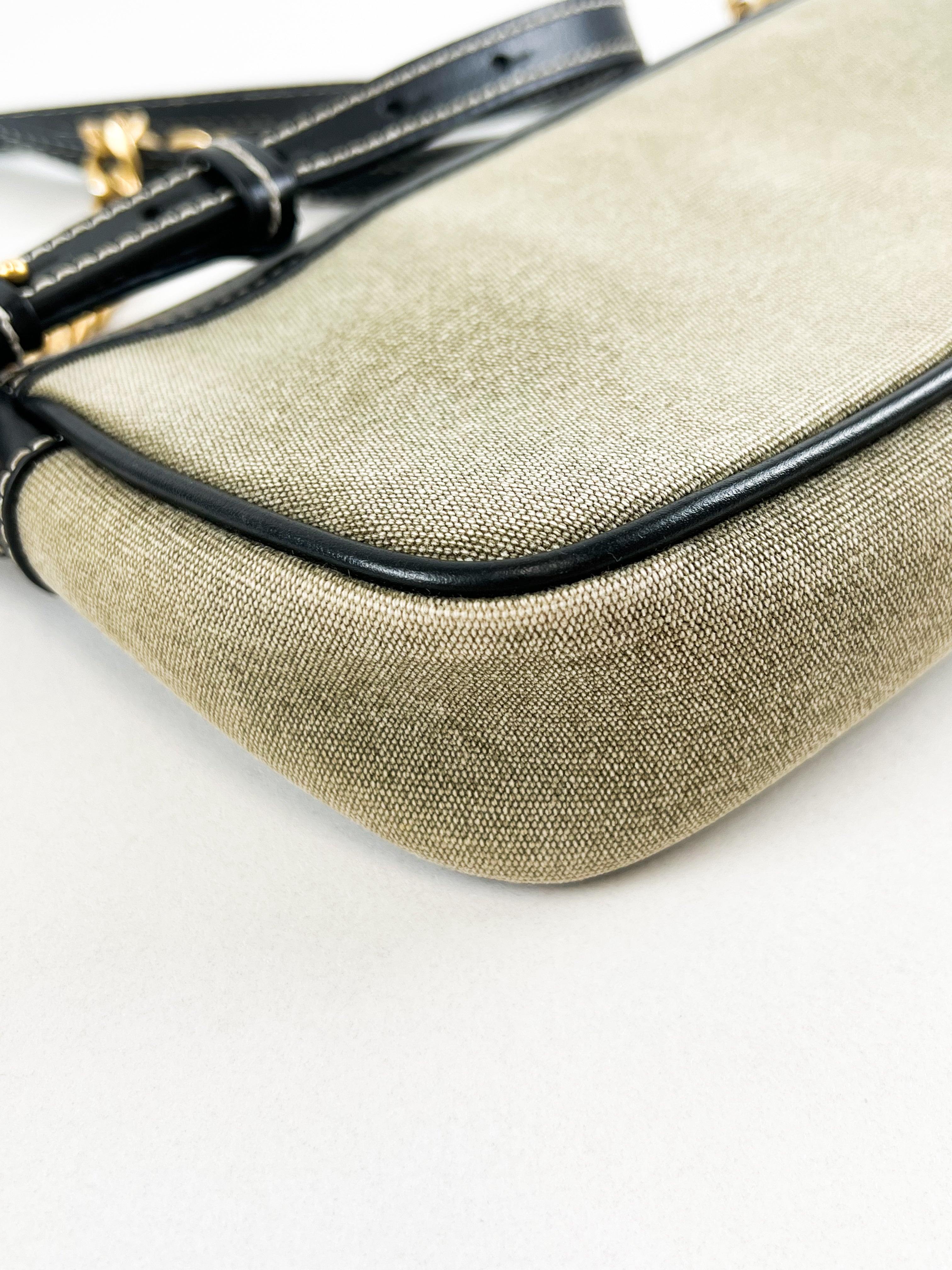 Balmain B-Army Canvas Pochette Crossbody/Shoulder Bag