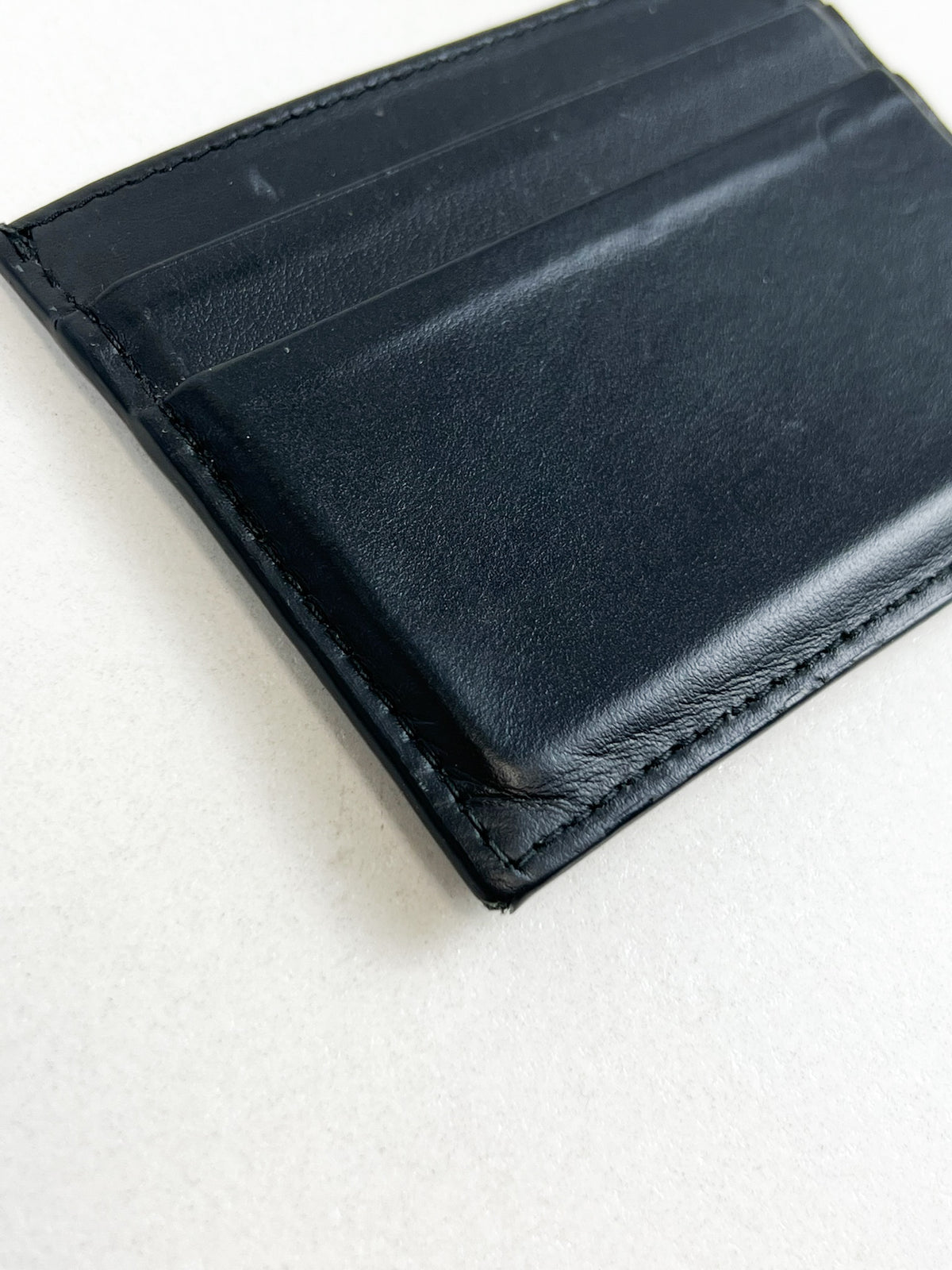 Dolce & Gabbana Black Leather Mens Cardholder with SHW