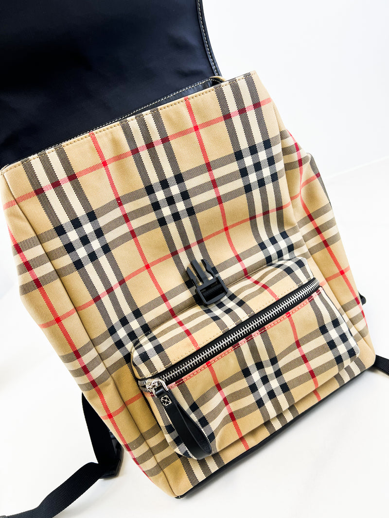 Burberry Check Pattern Backpack