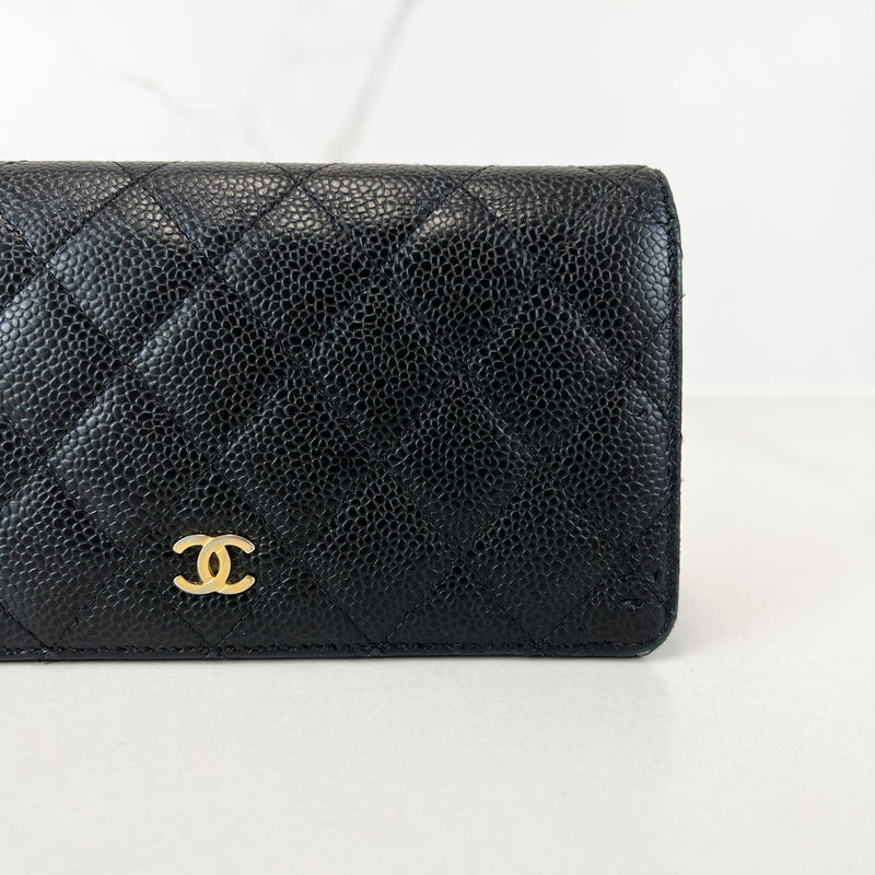 Chanel Caviar Black CC Bi-Fold Wallet