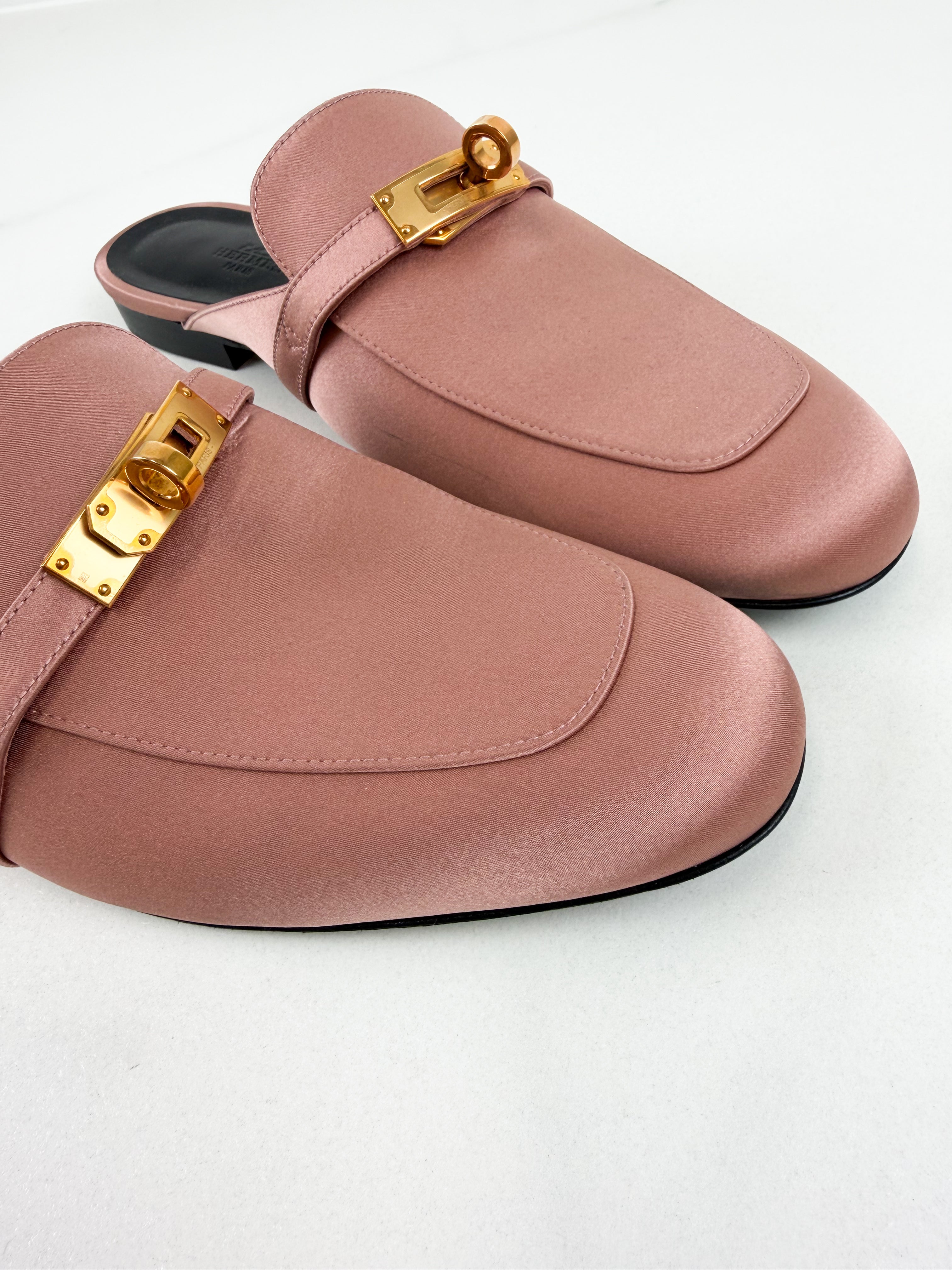 Hermes Pink Oz Mule Size 40