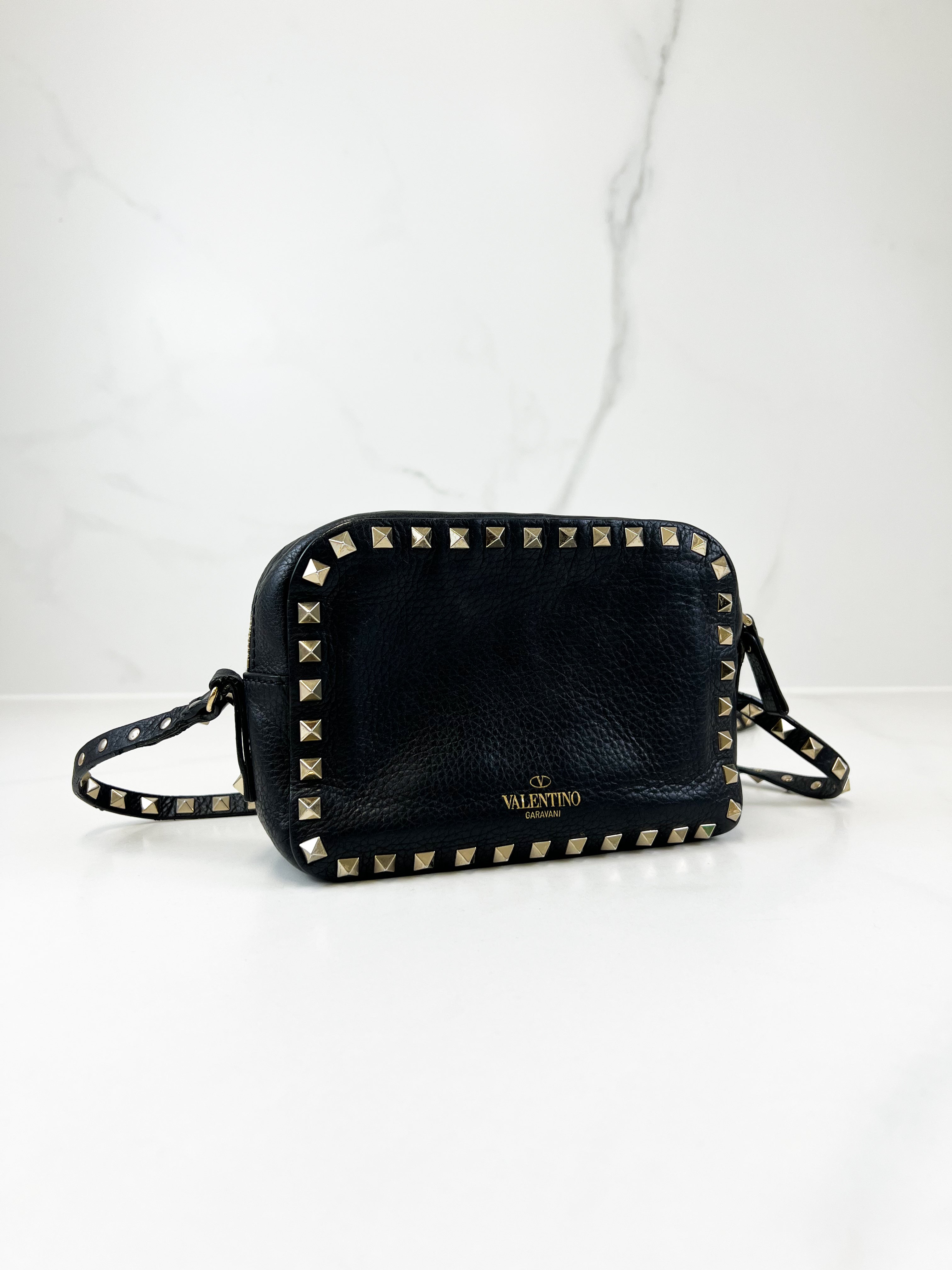 Valentino Garavani Black Rockstud Crossbody Bag