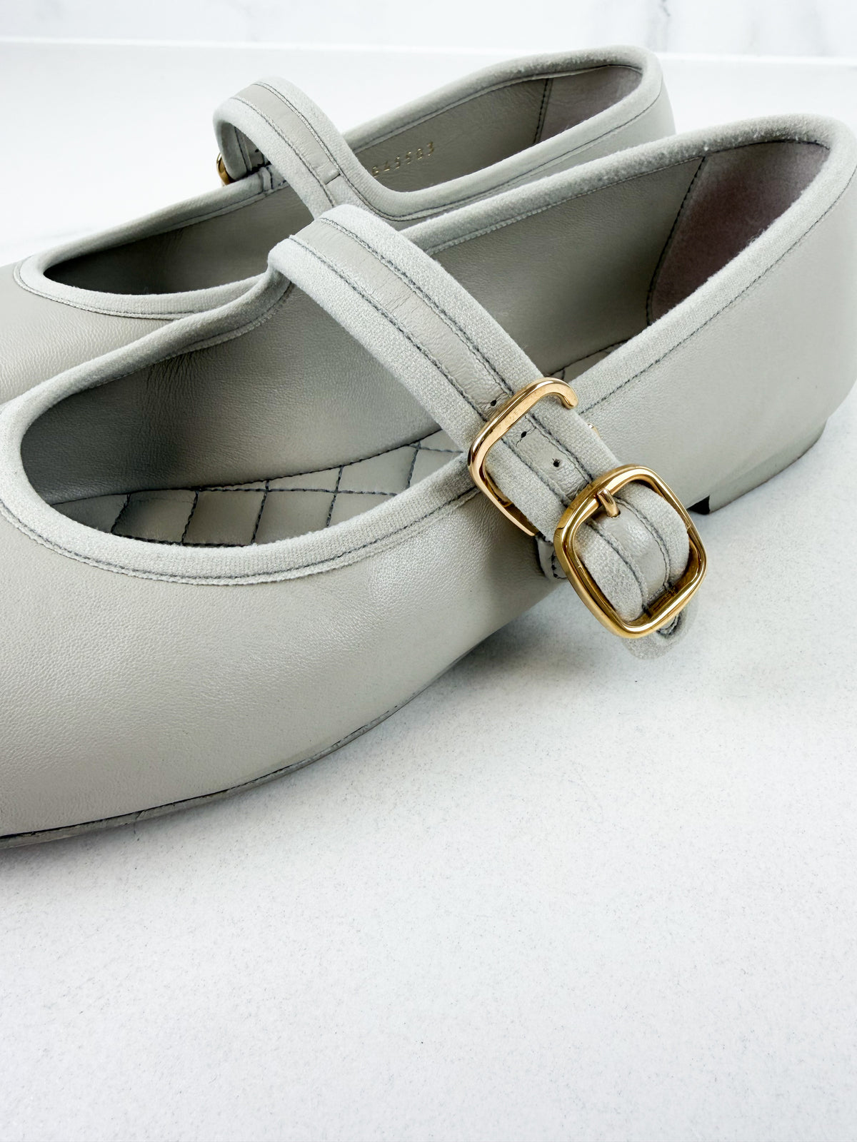 Chanel Lambskin Mary Jane Flats Size 37.5