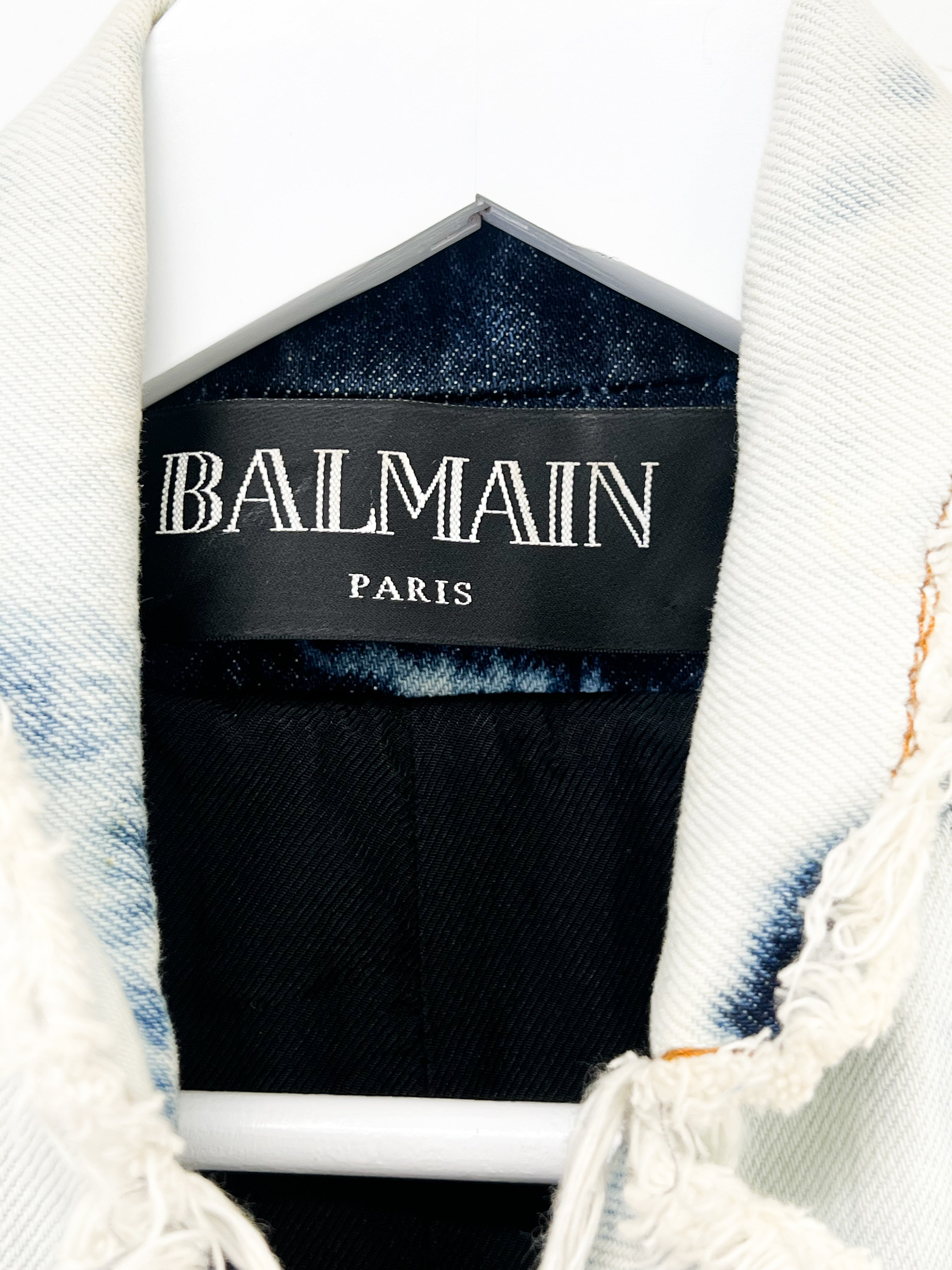 Balmain Blazer with Silver Buttons in Denim Size 34 (6)