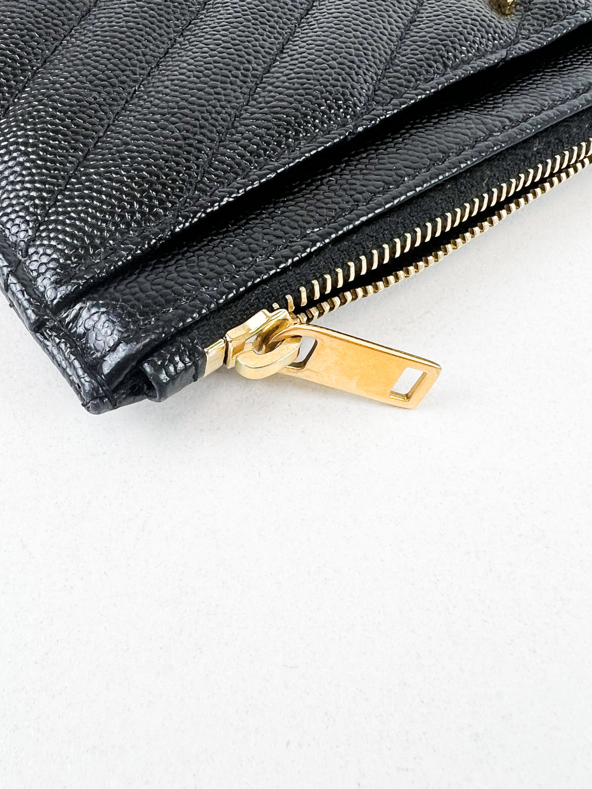 Saint Laurent Cassandre Metelasse Pouch in Grain De Poudre Leather with GHW