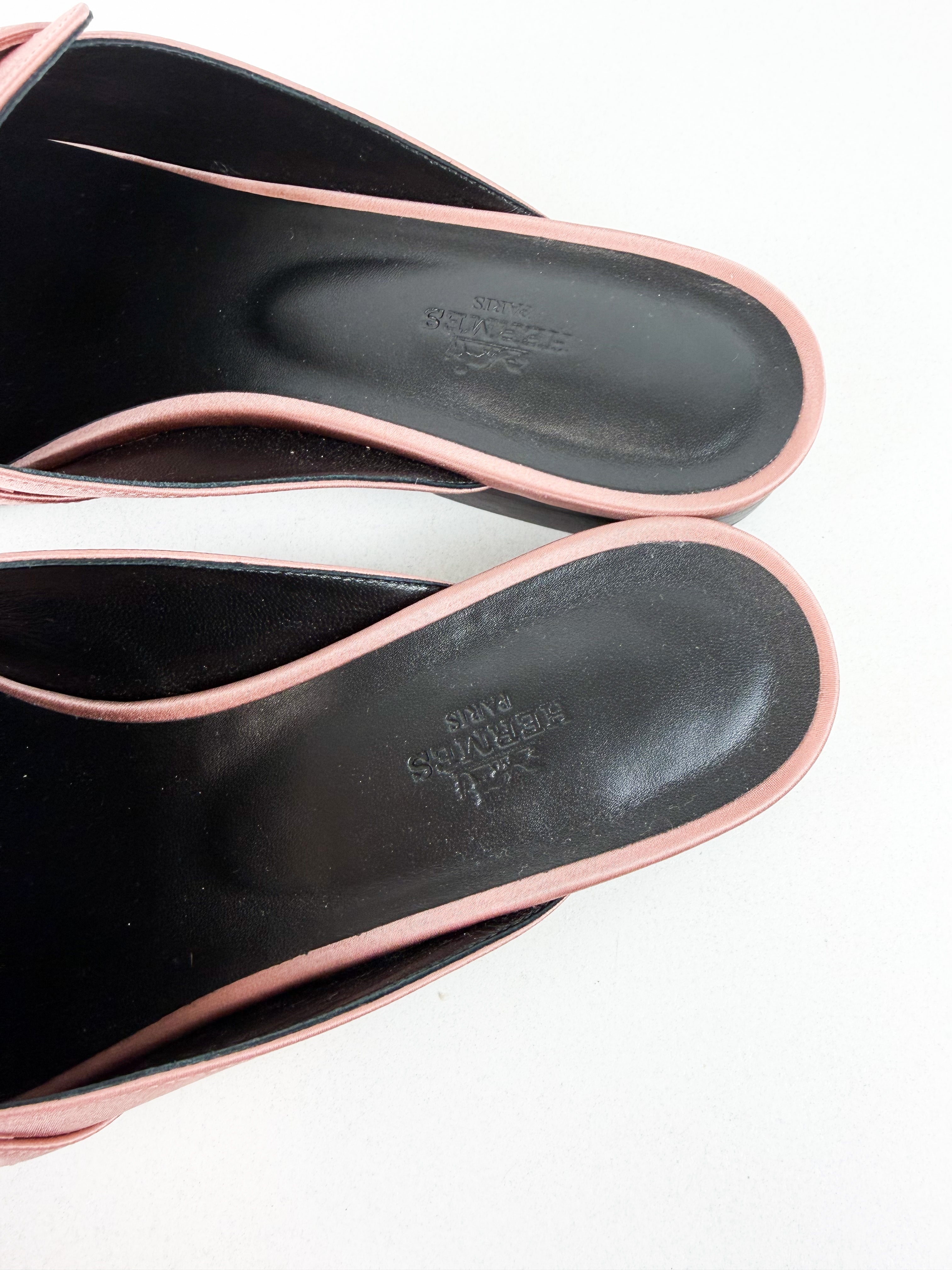 Hermes Pink Oz Mule Size 40