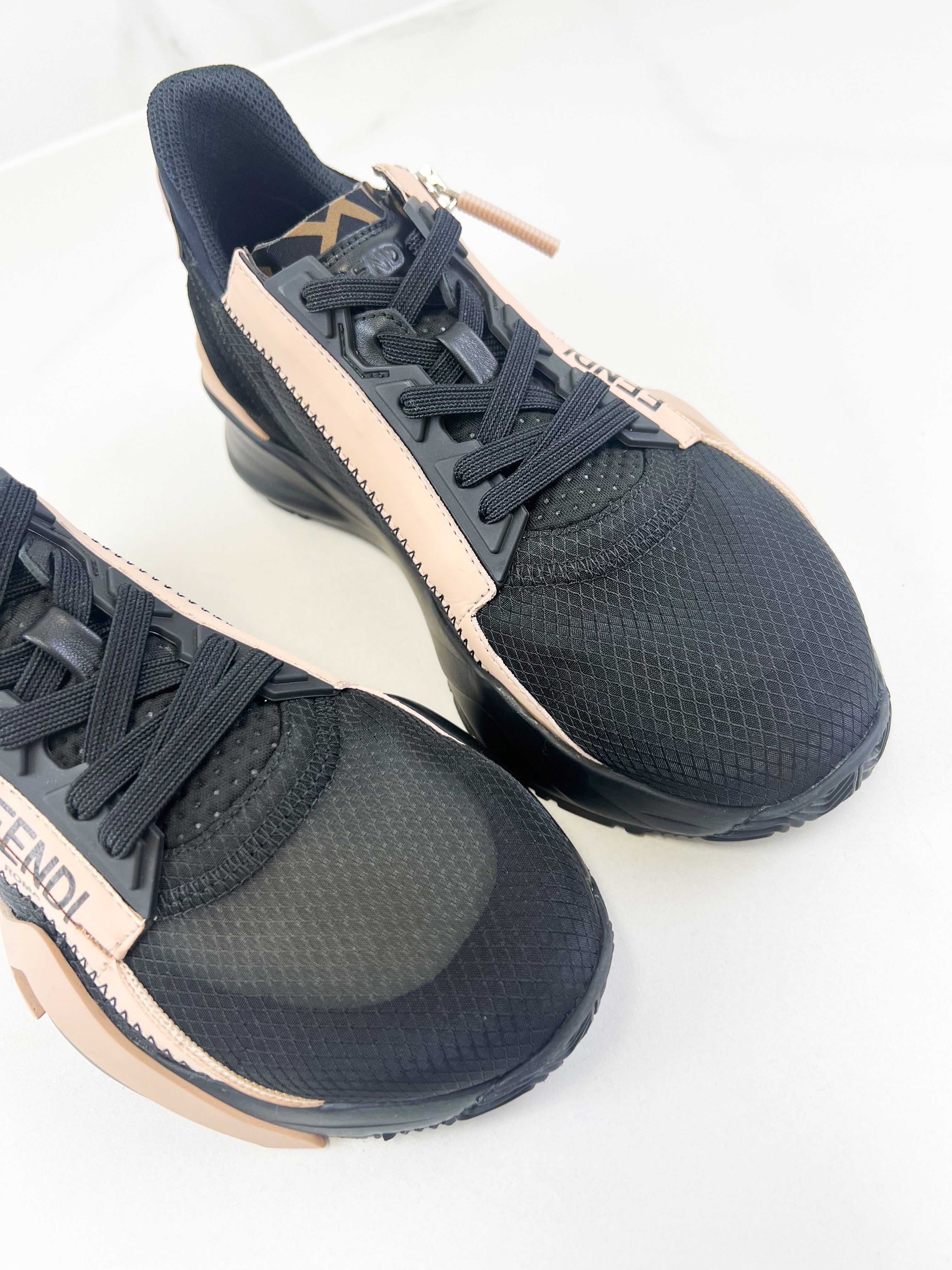 Fendi Black Flow Sneaker Size 37