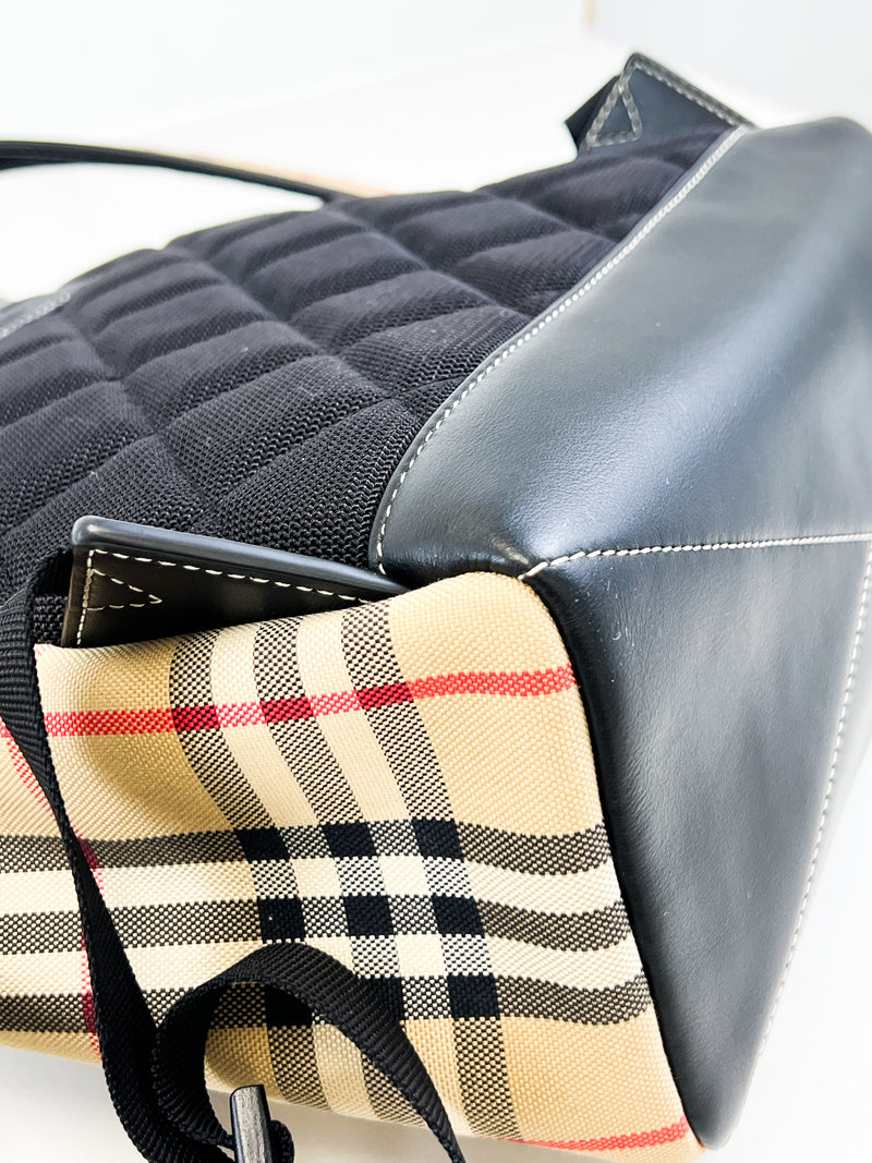 Burberry Check Pattern Backpack