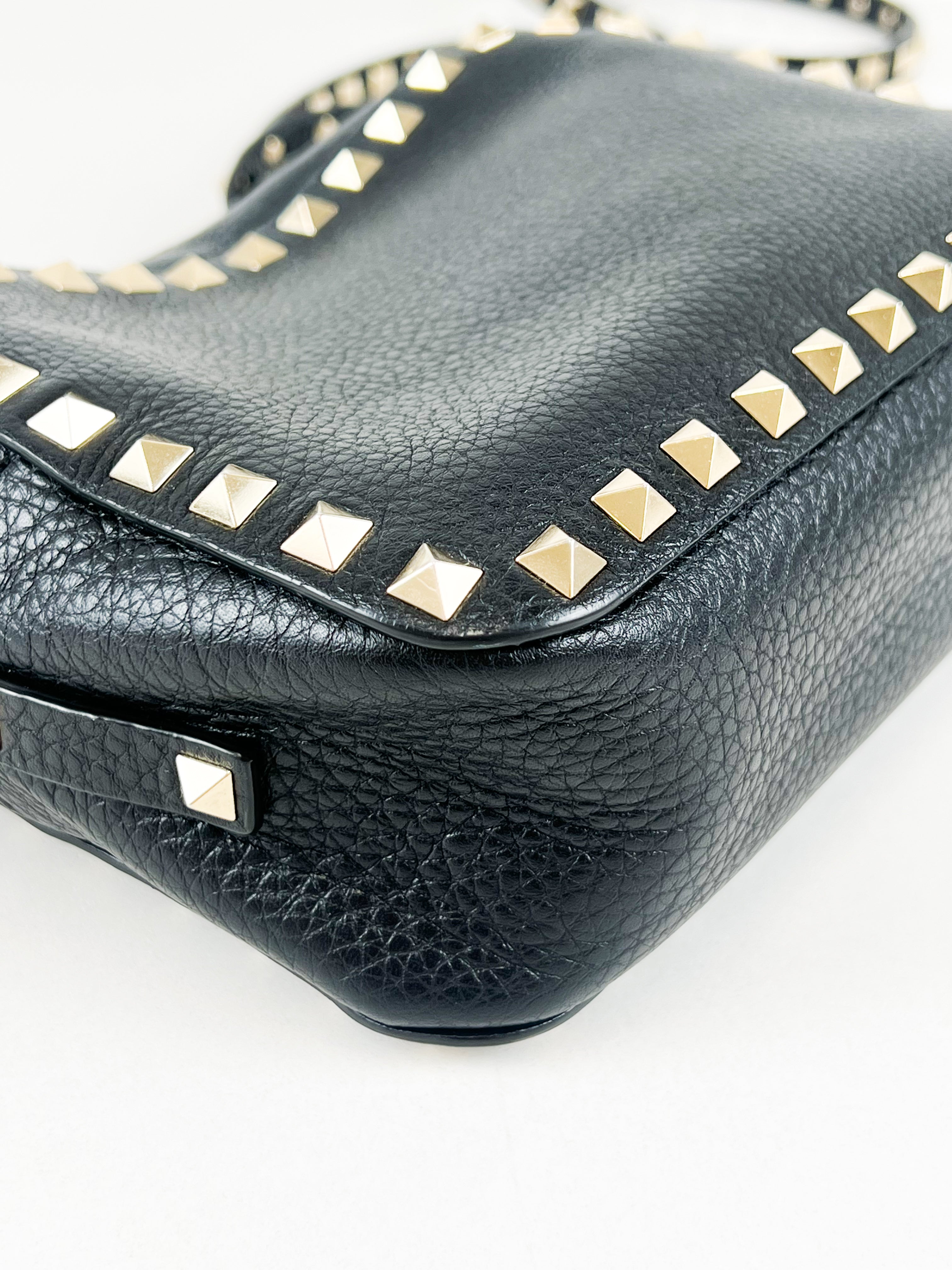 Valentino Garavani Black Rockstud Crossbody Bag