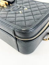 Chanel Filigree Medium Black Caviar Vanity Bag