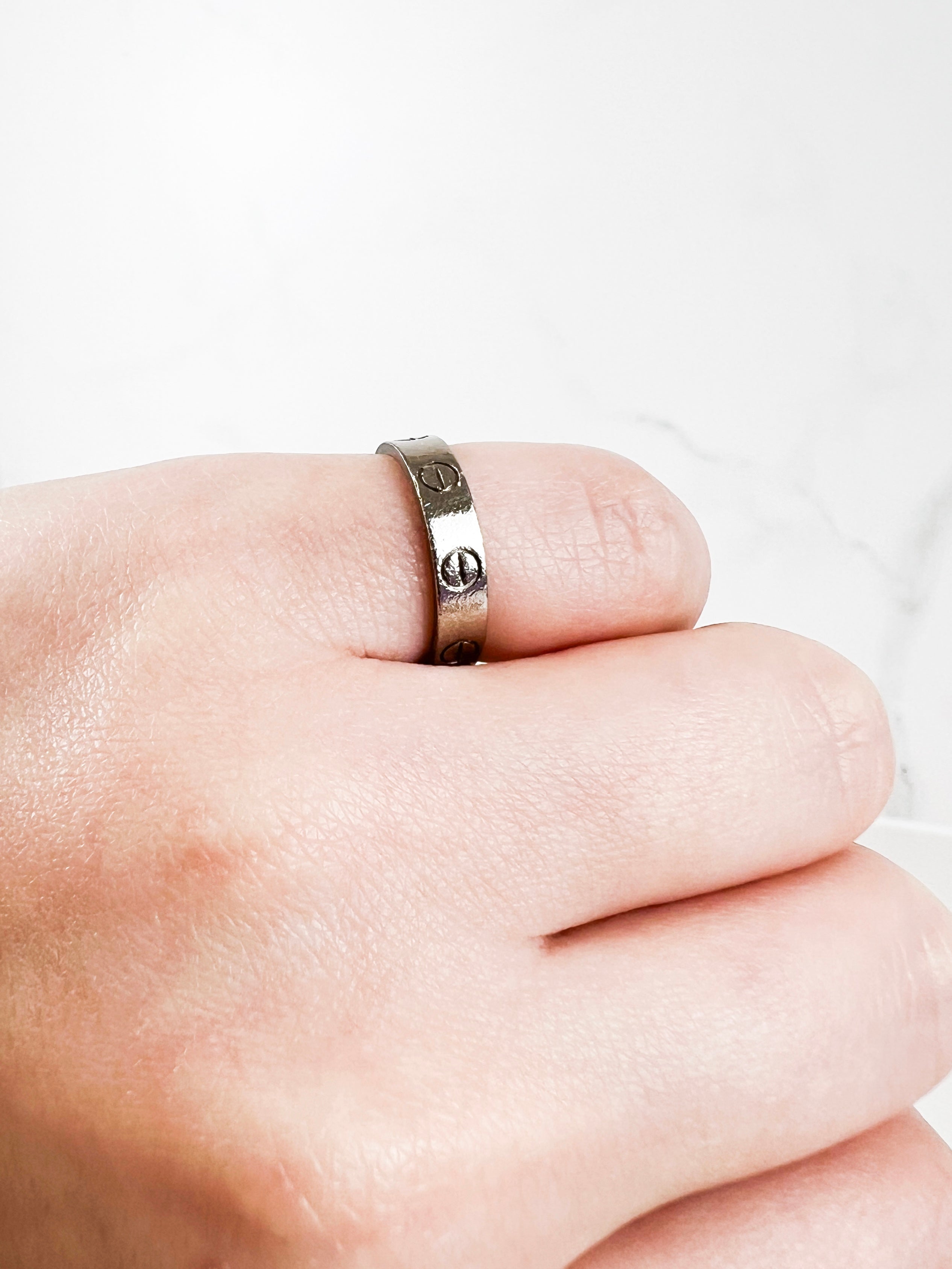 Cartier Love Ring in White Gold Size 49