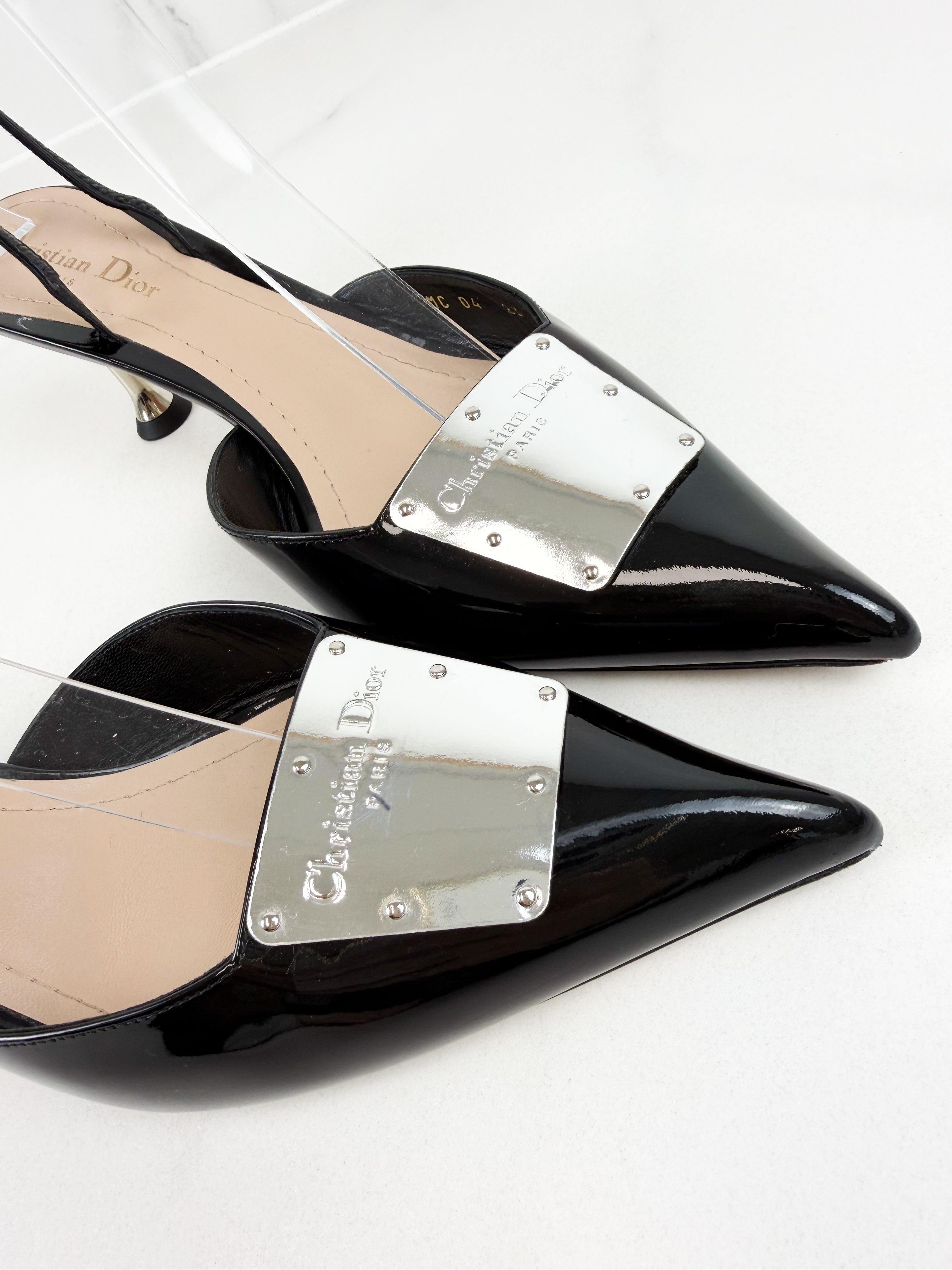 Christian Dior La Parisienne Slingback Kitten Heel Size 41