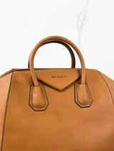 Givenchy Antigona Grained Leather Medium Tan Shoulder Bag