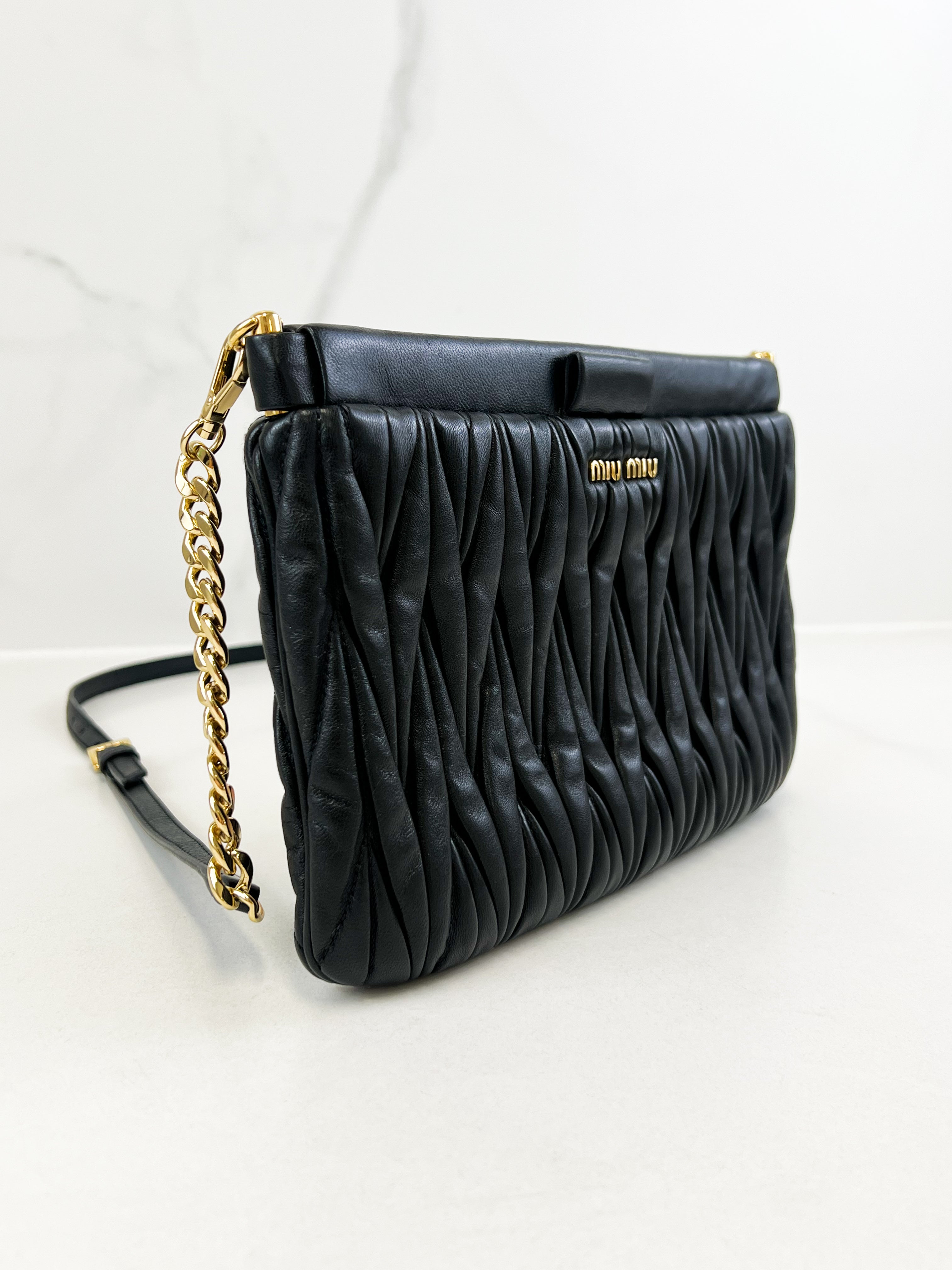 Miu Miu Matelasse Leather Crossbody Bag