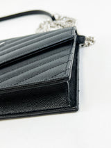 Saint Laurent Black Cassandre Envelope WOC SHW