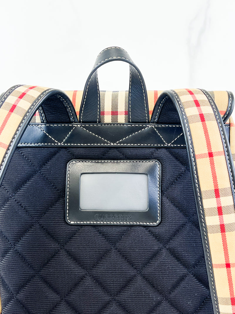 Burberry Check Pattern Backpack
