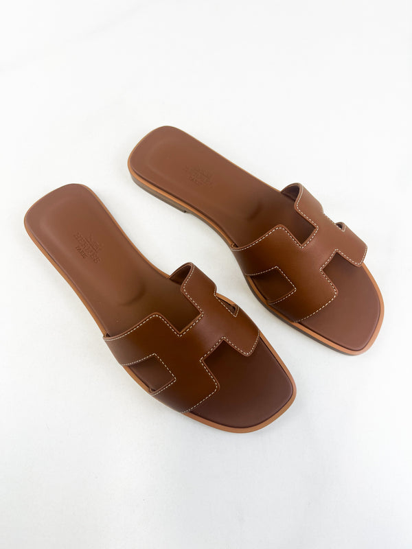 Hermes Oran Sandals Size 37.5