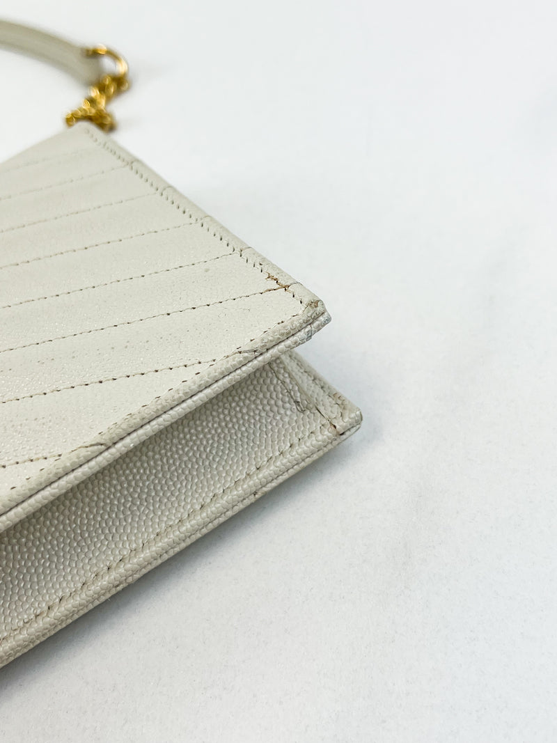 Saint Laurent Bone Cassandre Envelope WOC