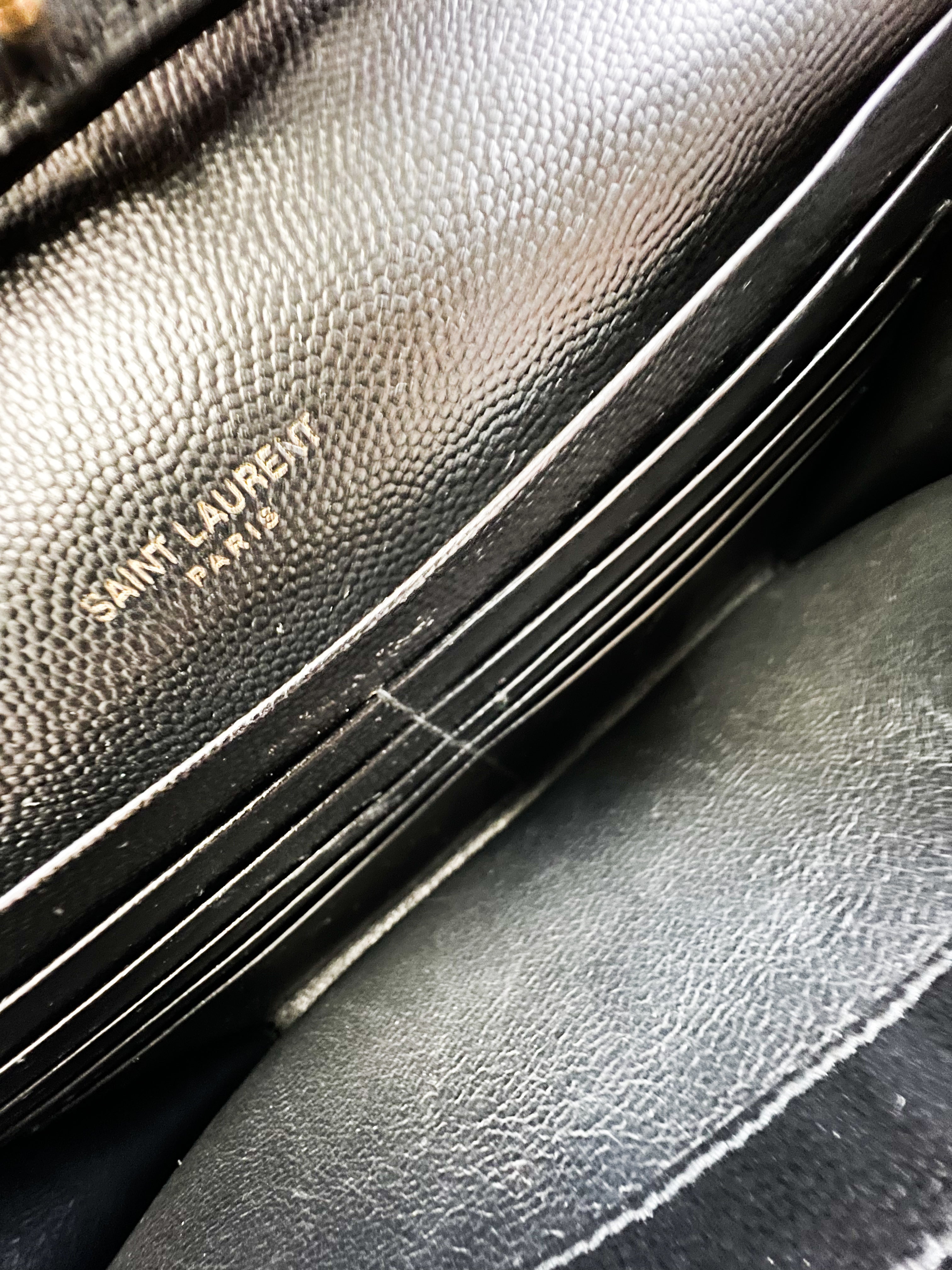 Saint Laurent Black Cassandre Chain WOC with GHW