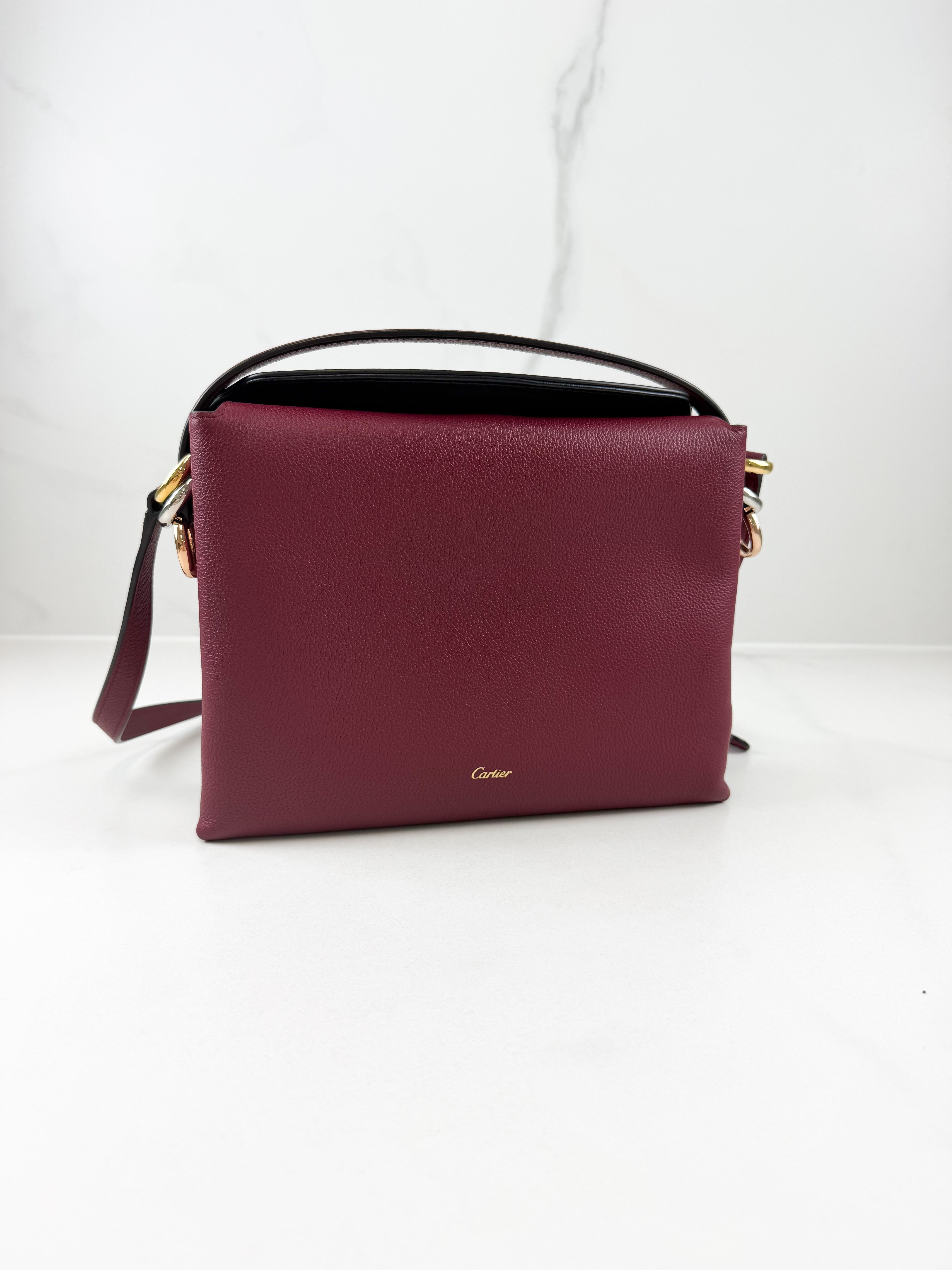 Cartier Trinity Bag in Ruby Red Grained Leather
