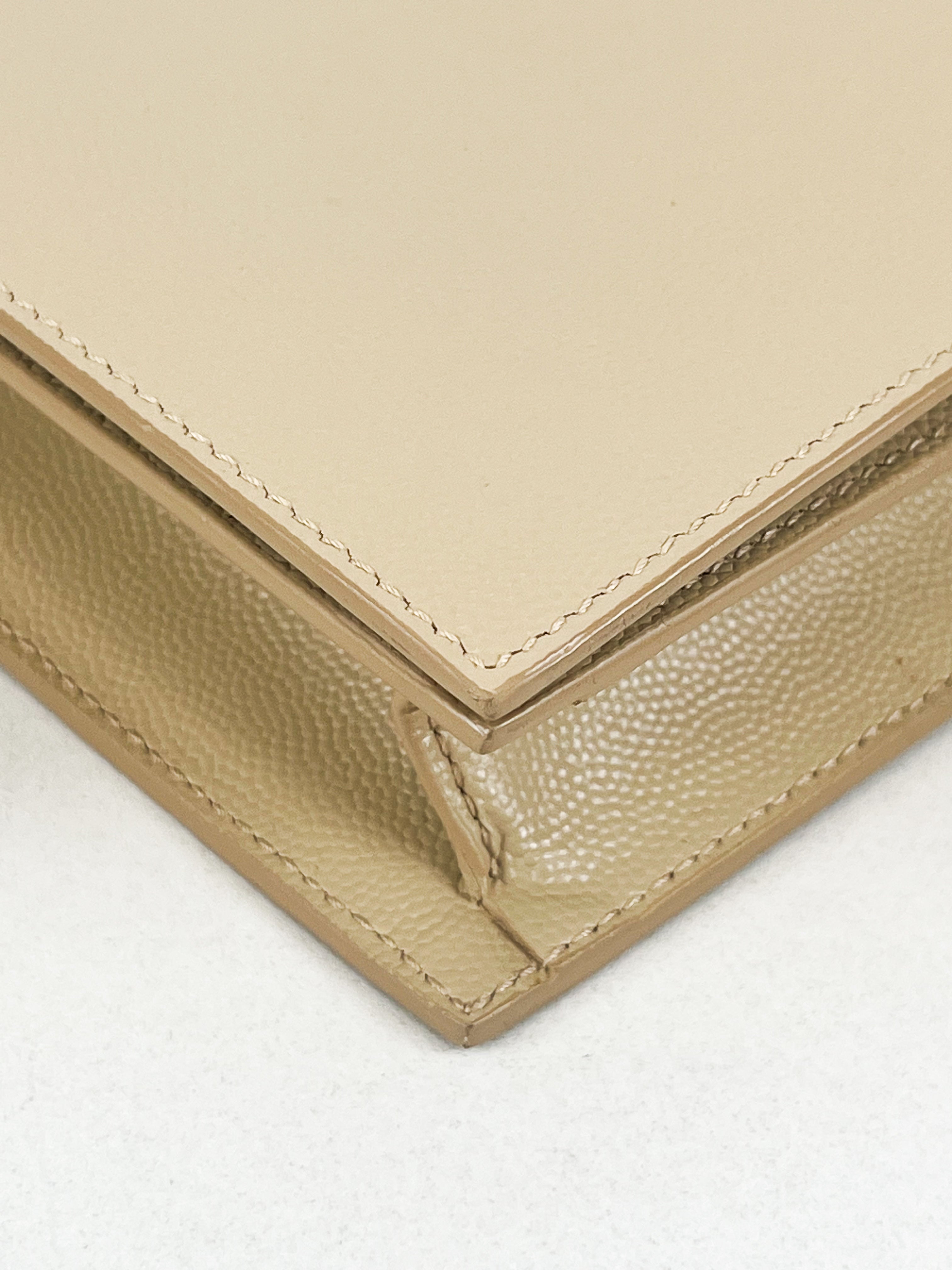Saint Laurent Cream Clutch GHW