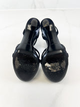 Saint Laurent Platform Ankle Strap Sandal Size 36
