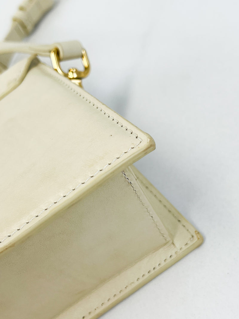Jacquemus Ivory Le Chiquito Leather Crossbody