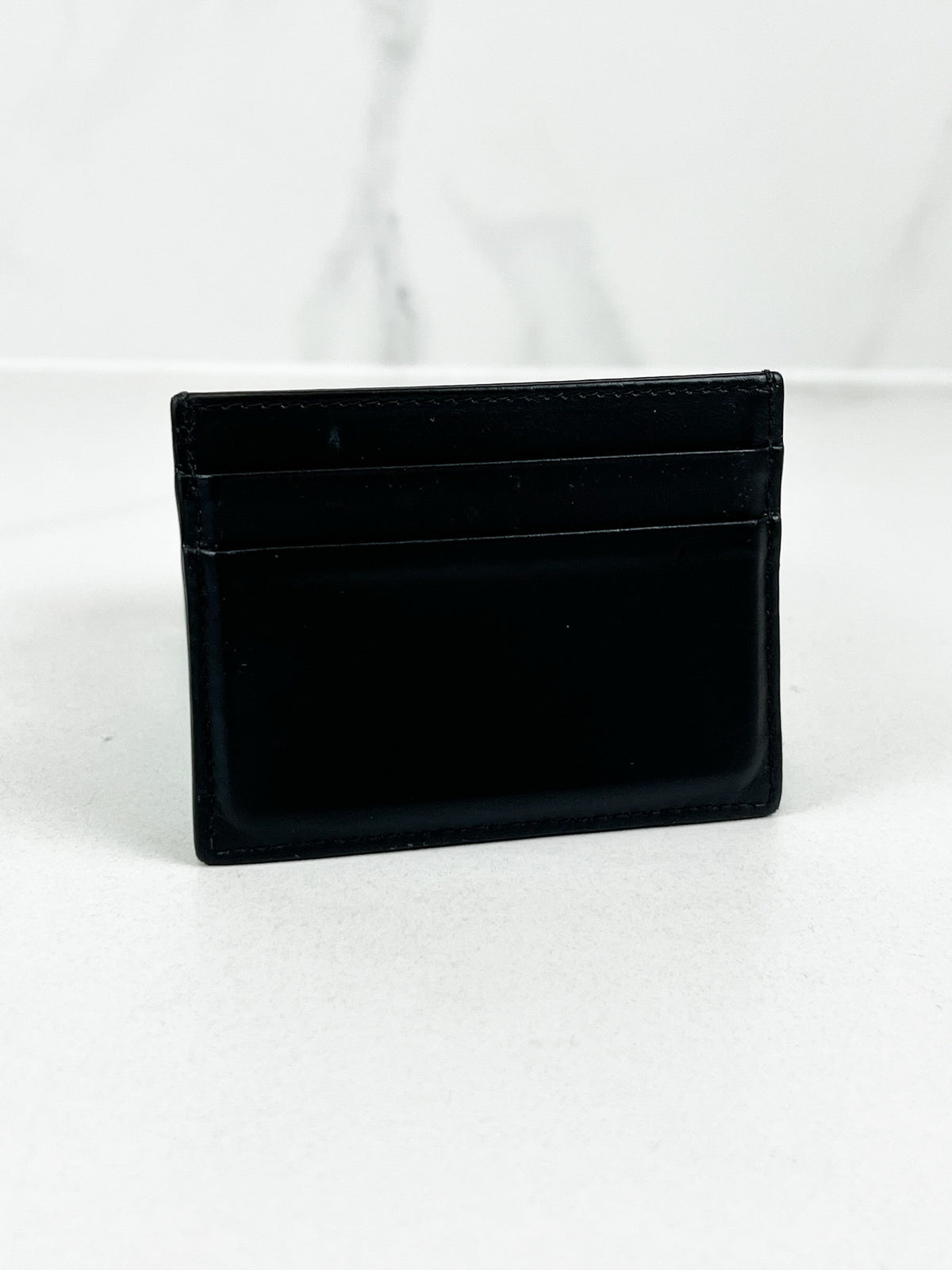 Dolce & Gabbana Black Leather Mens Cardholder with SHW