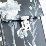 Valentino Garavani Black Flowercity Leather Crossbody