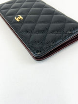 Chanel CC Black Caviar Flap Wallet GHW