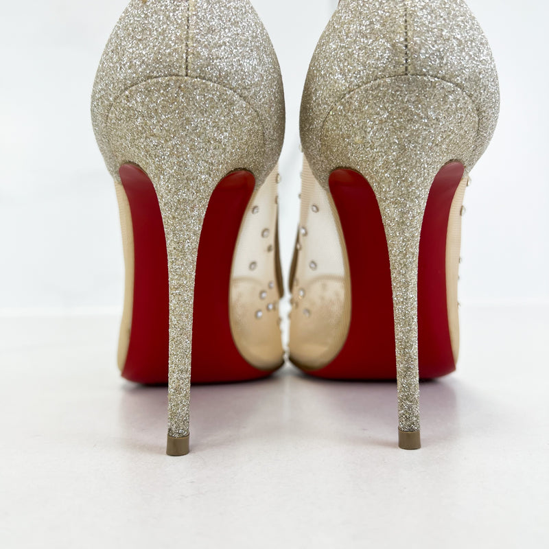 Louboutin follies strass 100mm sales