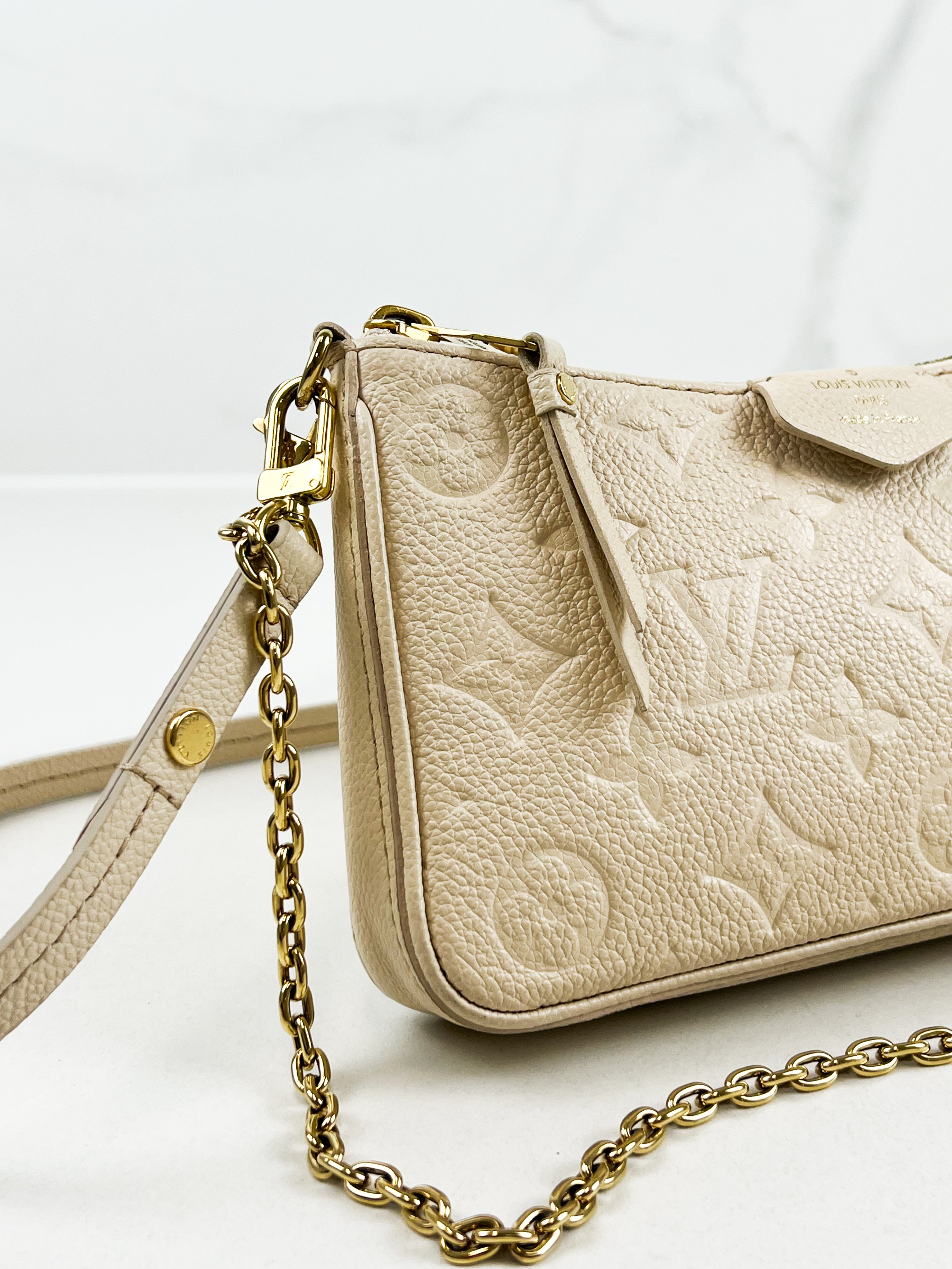 Louis Vuitton Cream Easy Pouch On Strap