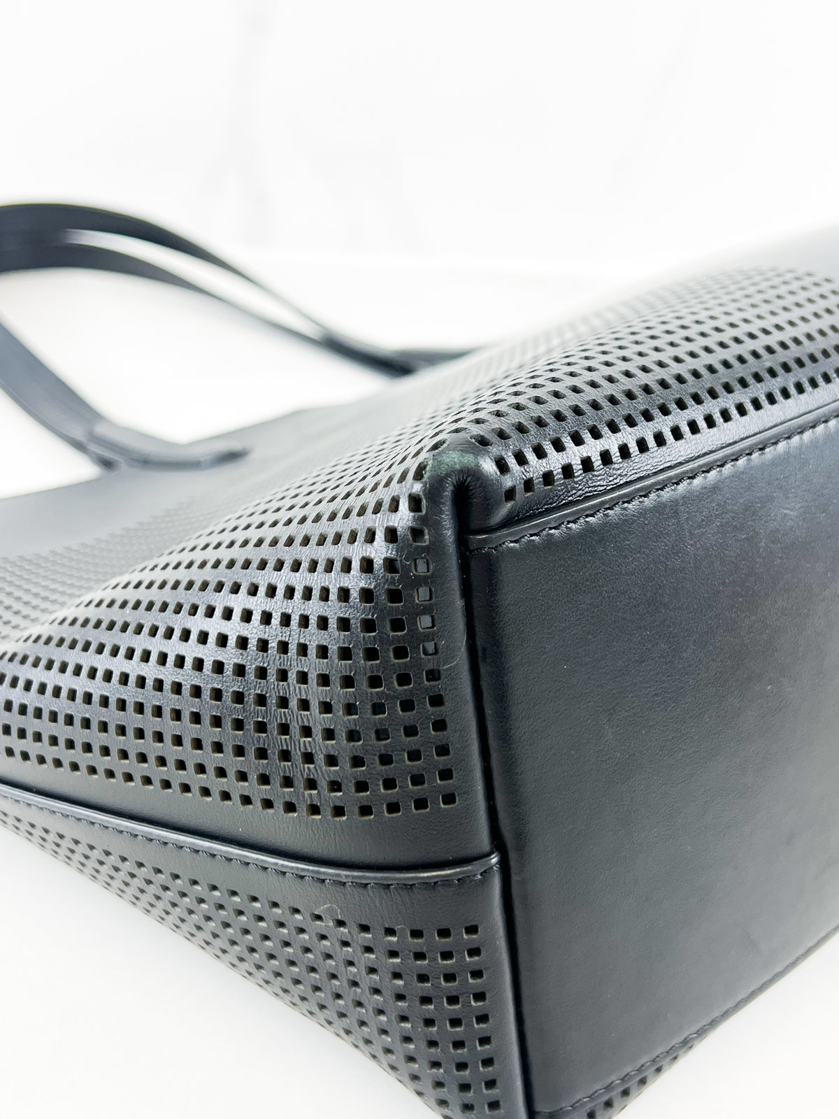 Tom Ford East/West Graphic T Perforated Leather Tote Bag