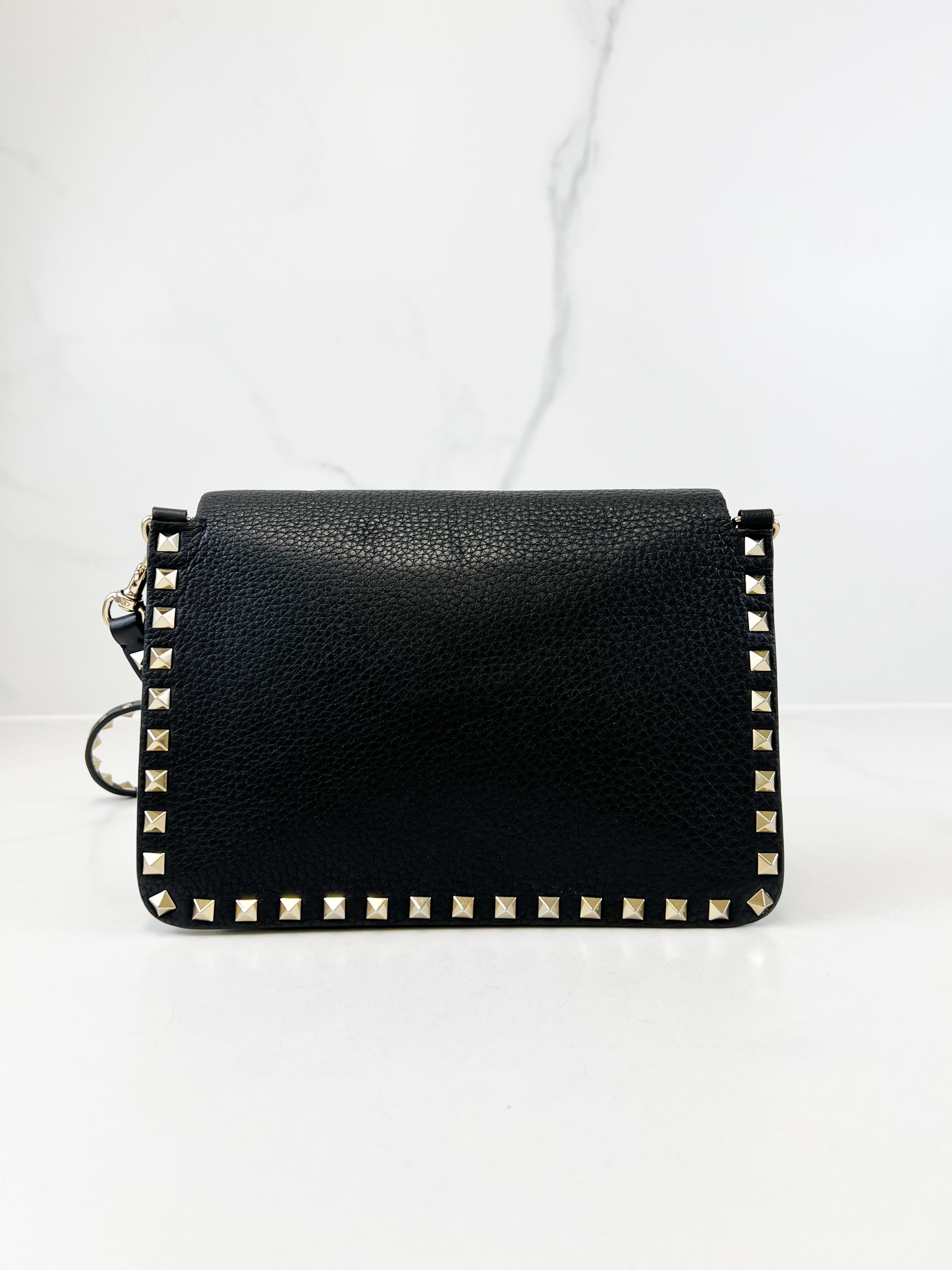 Valentino Garavani Grained Rockstud Shoulder Bag
