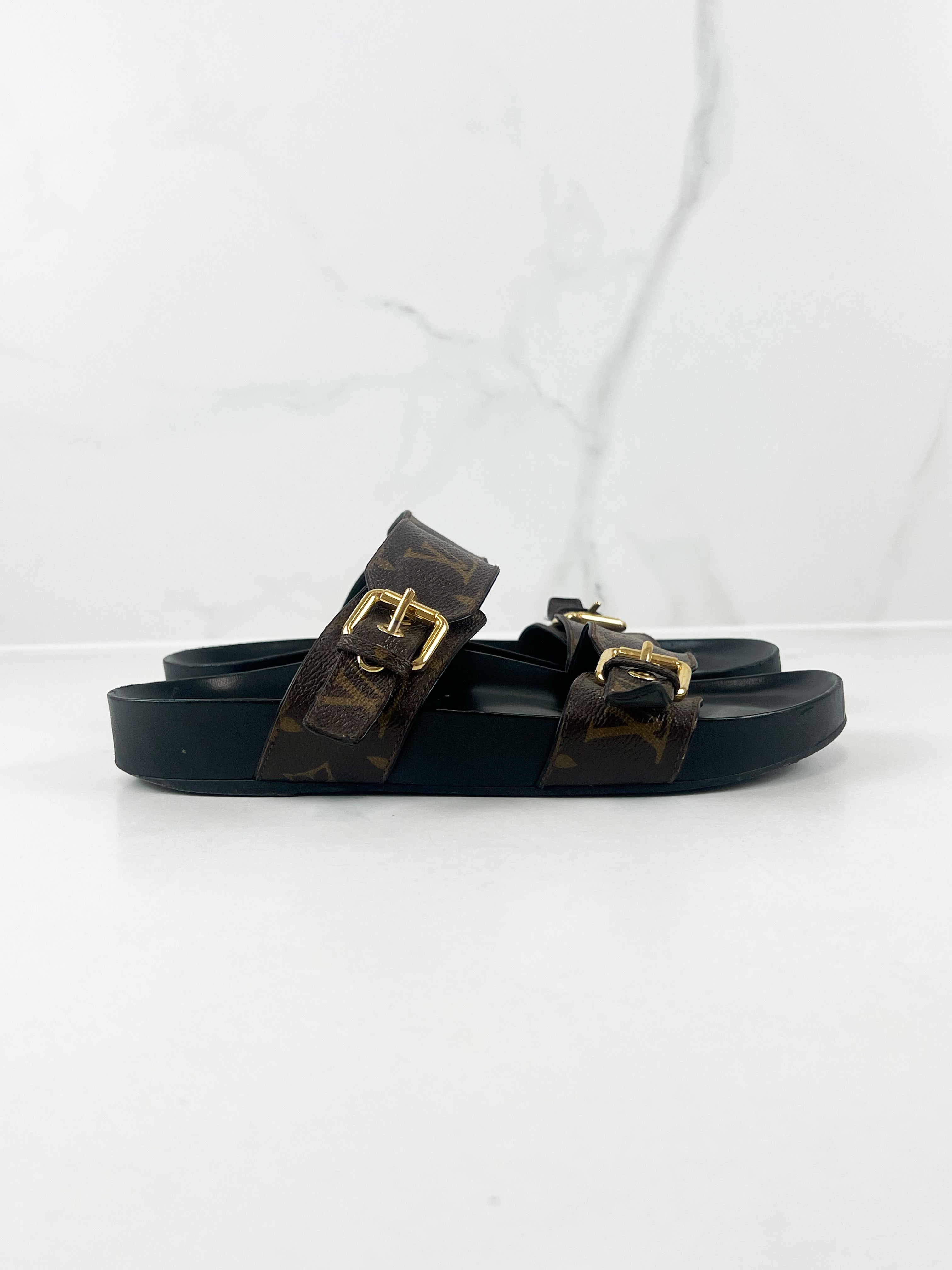 Louis Vuitton Bom Dia Flat Comfort Mule Size 38.5