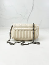Gucci White GG Marmont Matelasse Super Mini Bag