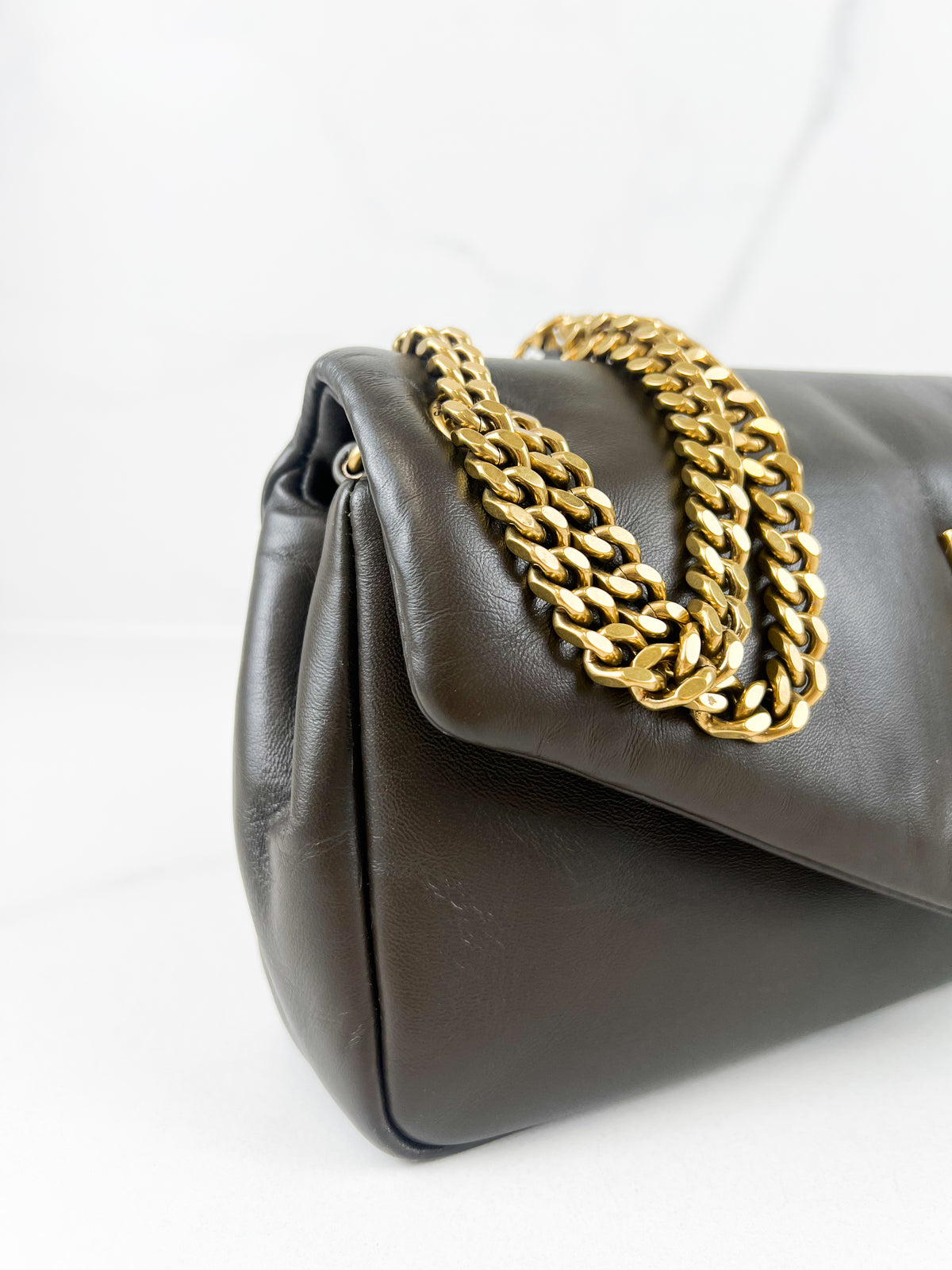 Saint Laurent Calypso Lambskin Shoulder Bag with GHW