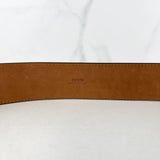 Fendi Brown FF Calfskin Leather Belt Size 80