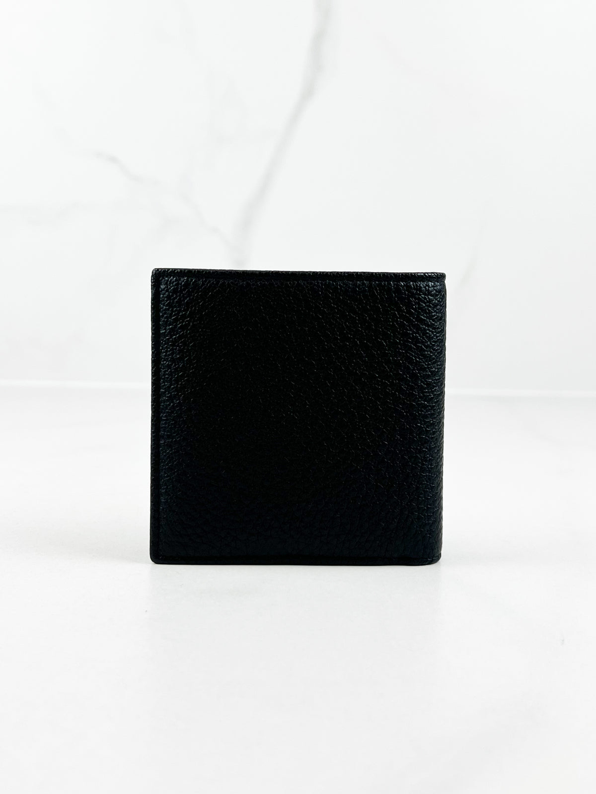Chanel CC Black Grained Calfskin Bifold Wallet