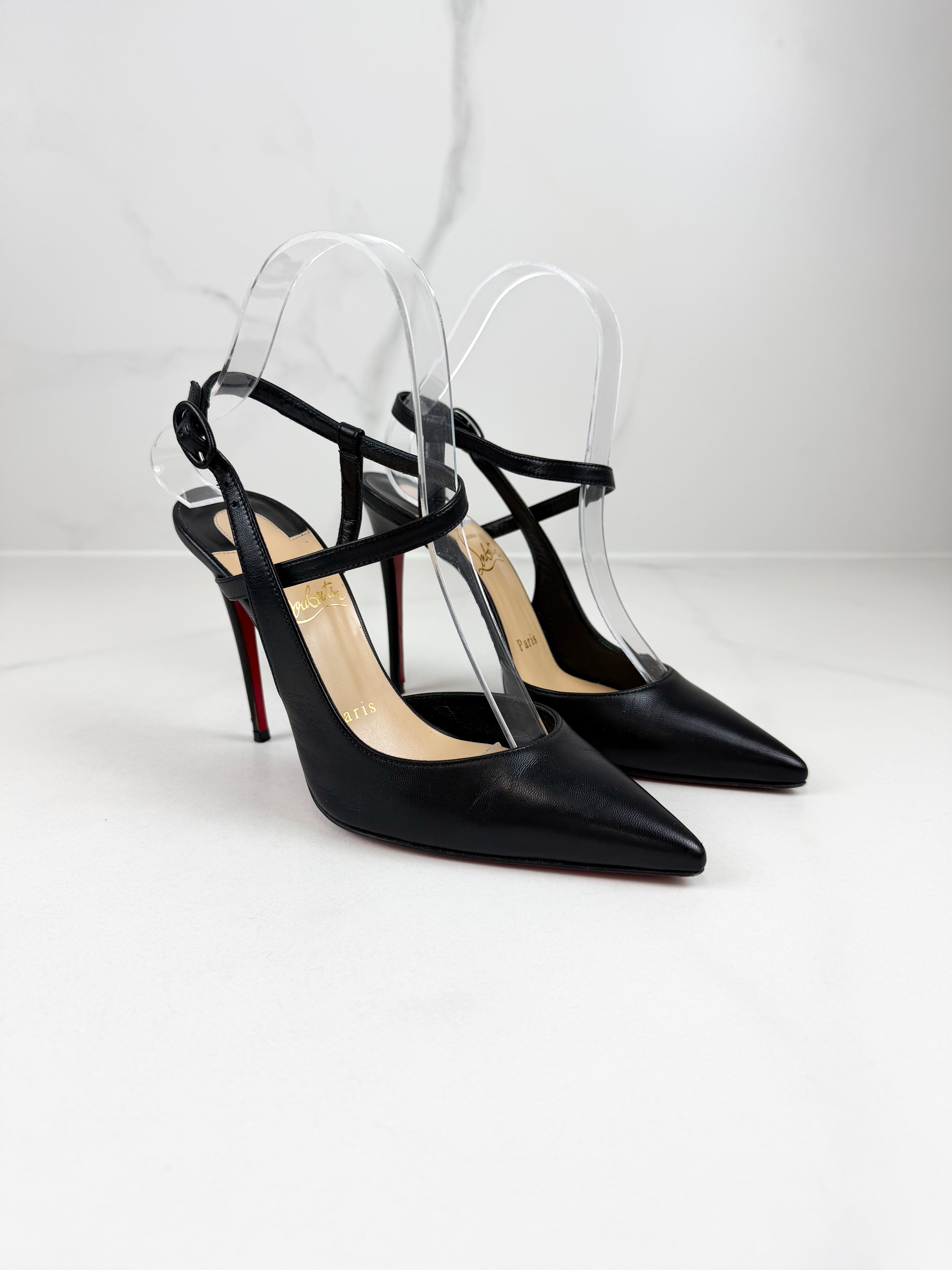 Christian Louboutin Black Jenlove 100 Pump Size 36