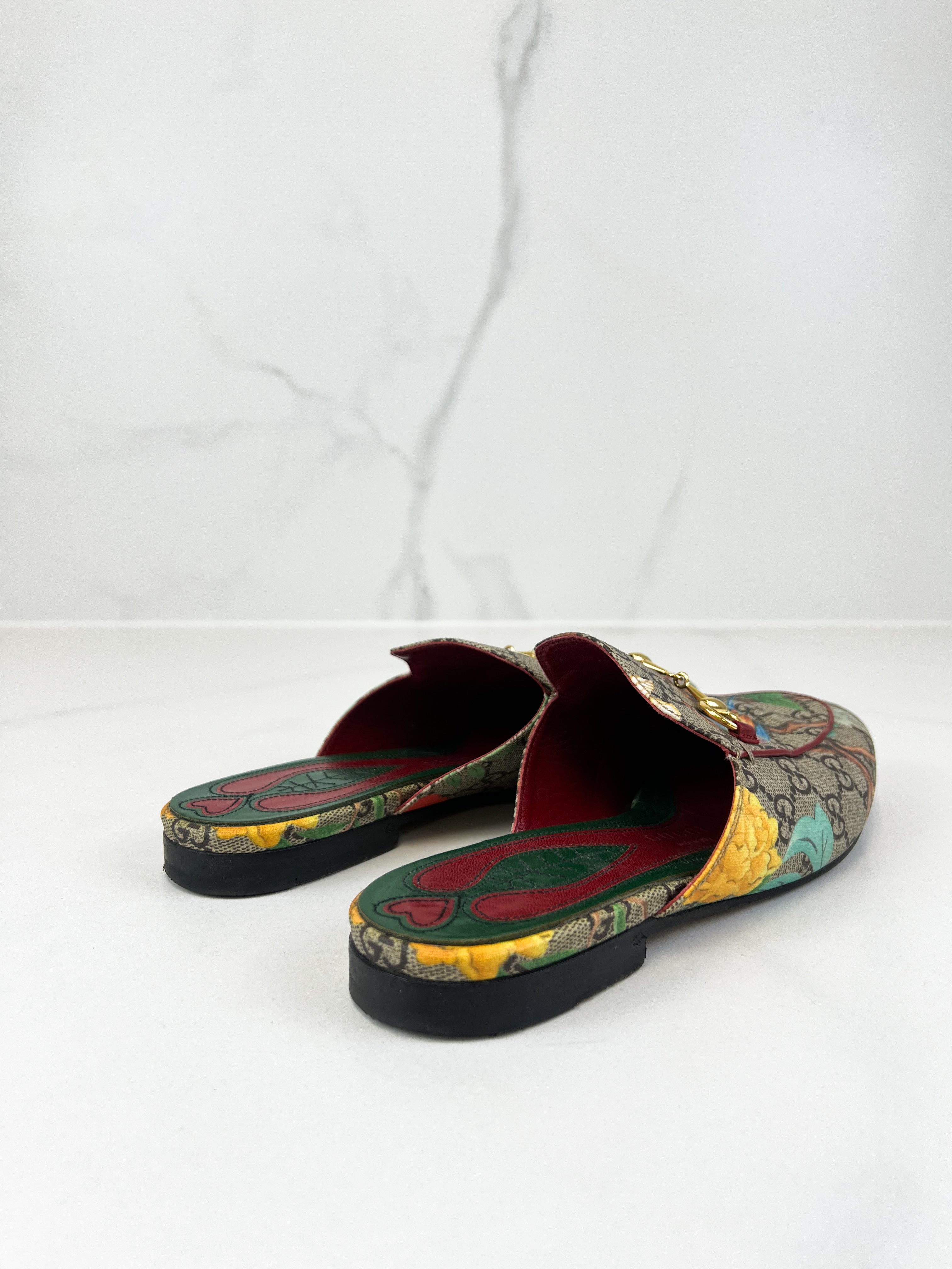 Gucci Canvas Princetown Slipper Size 37.5