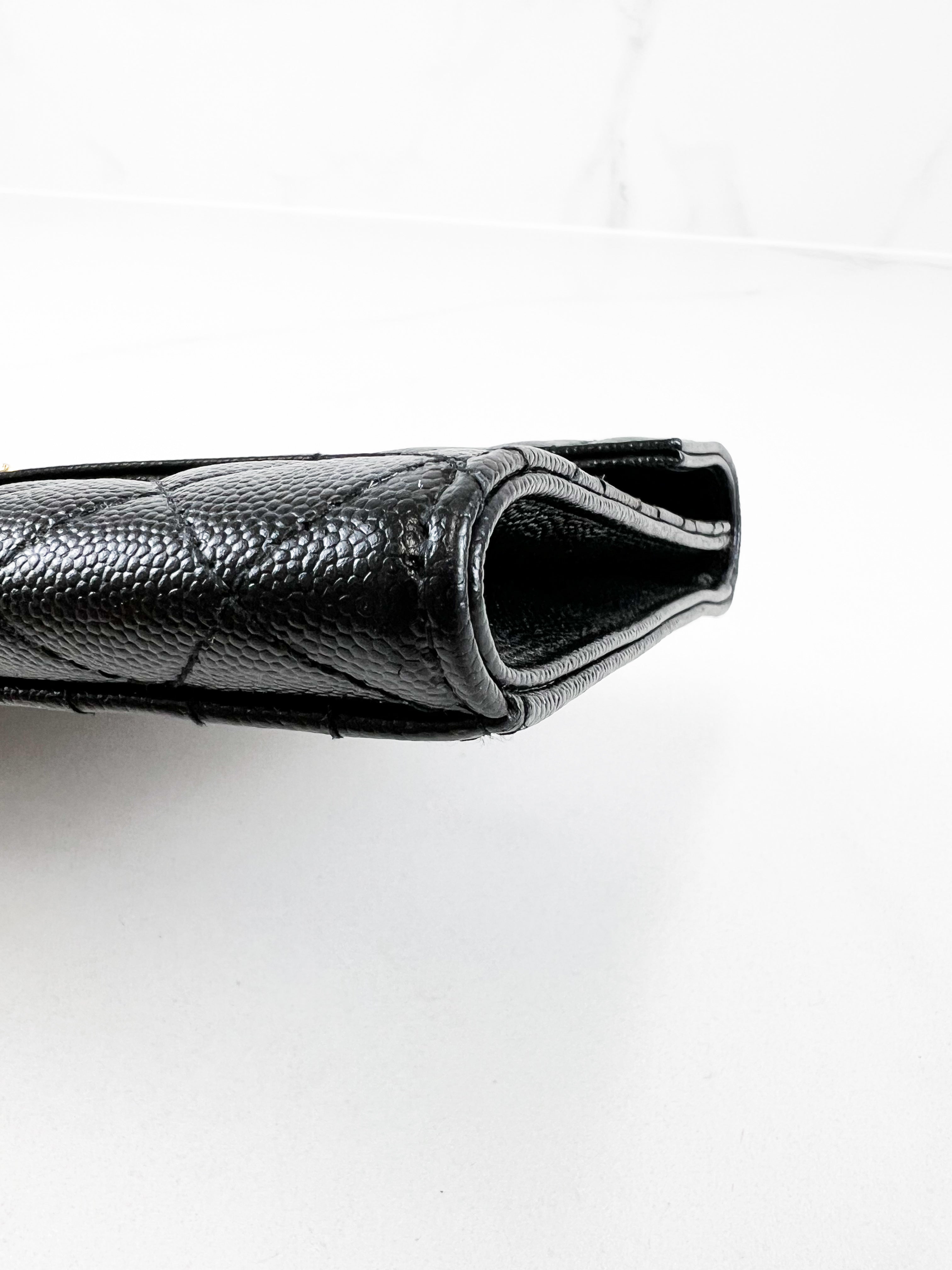 Saint Laurent Black Cassandre Envelope Pouch