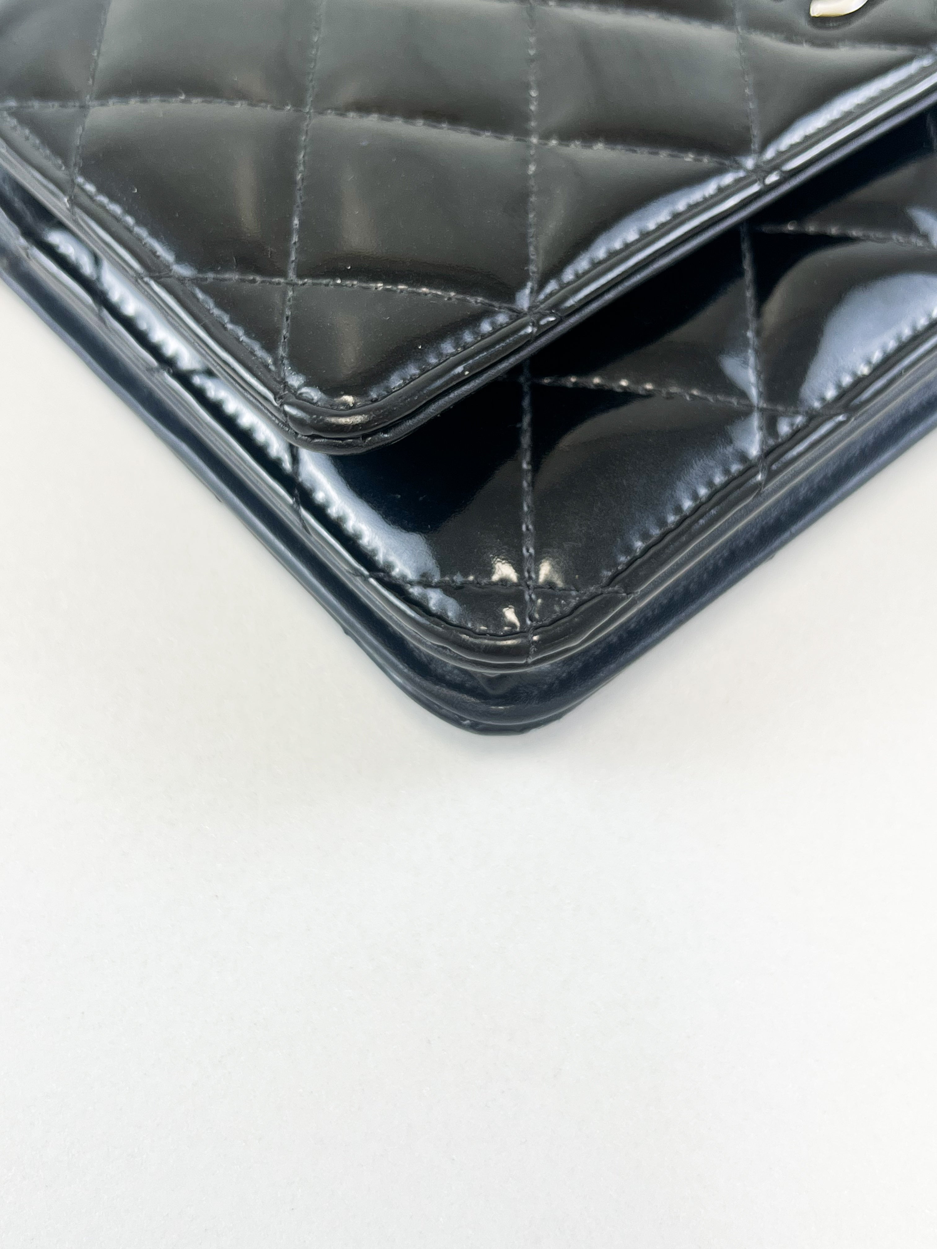 Chanel Patent Black CC WOC with SHW