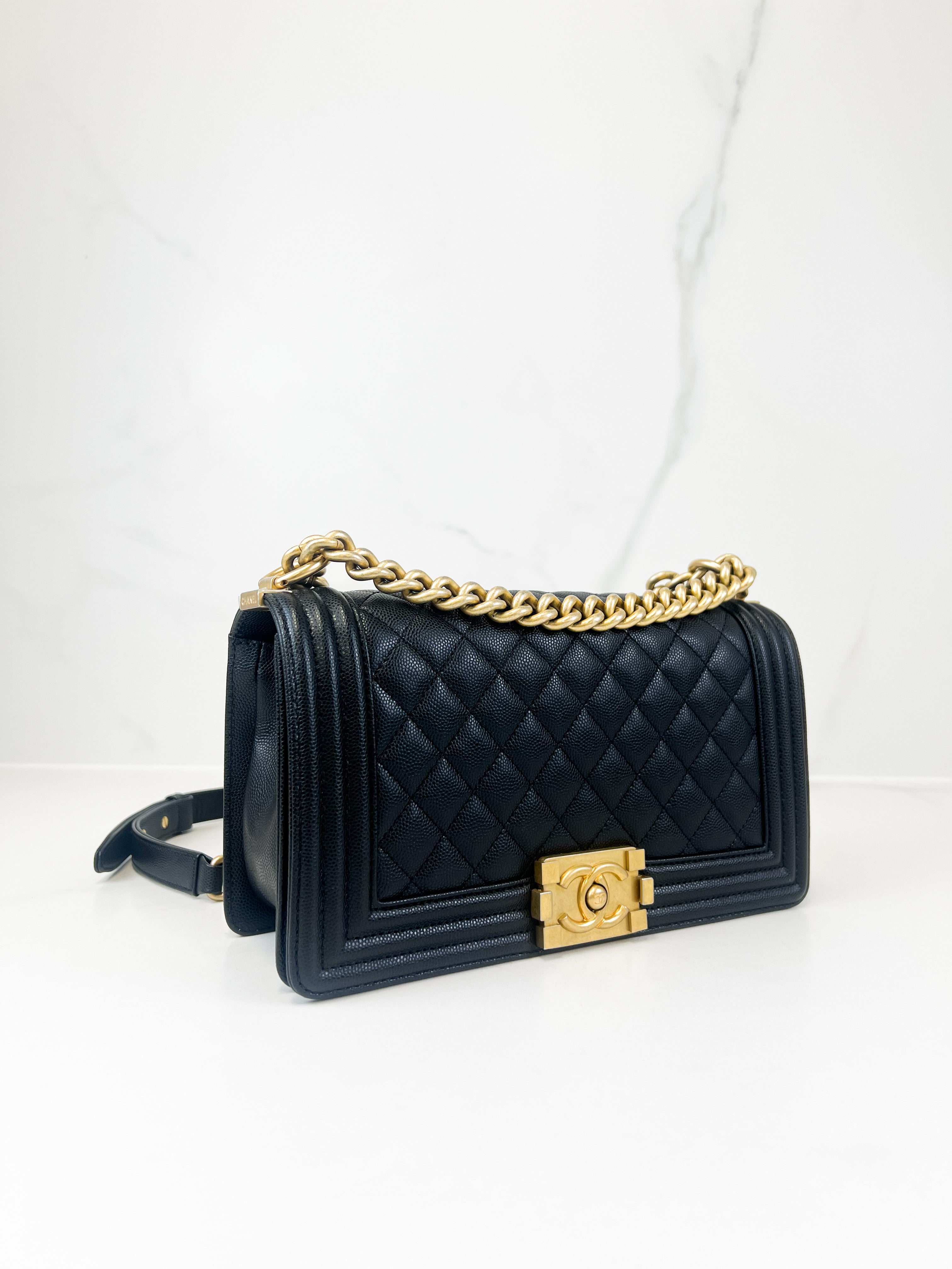 Chanel Old Medium Boy Bag with GHW