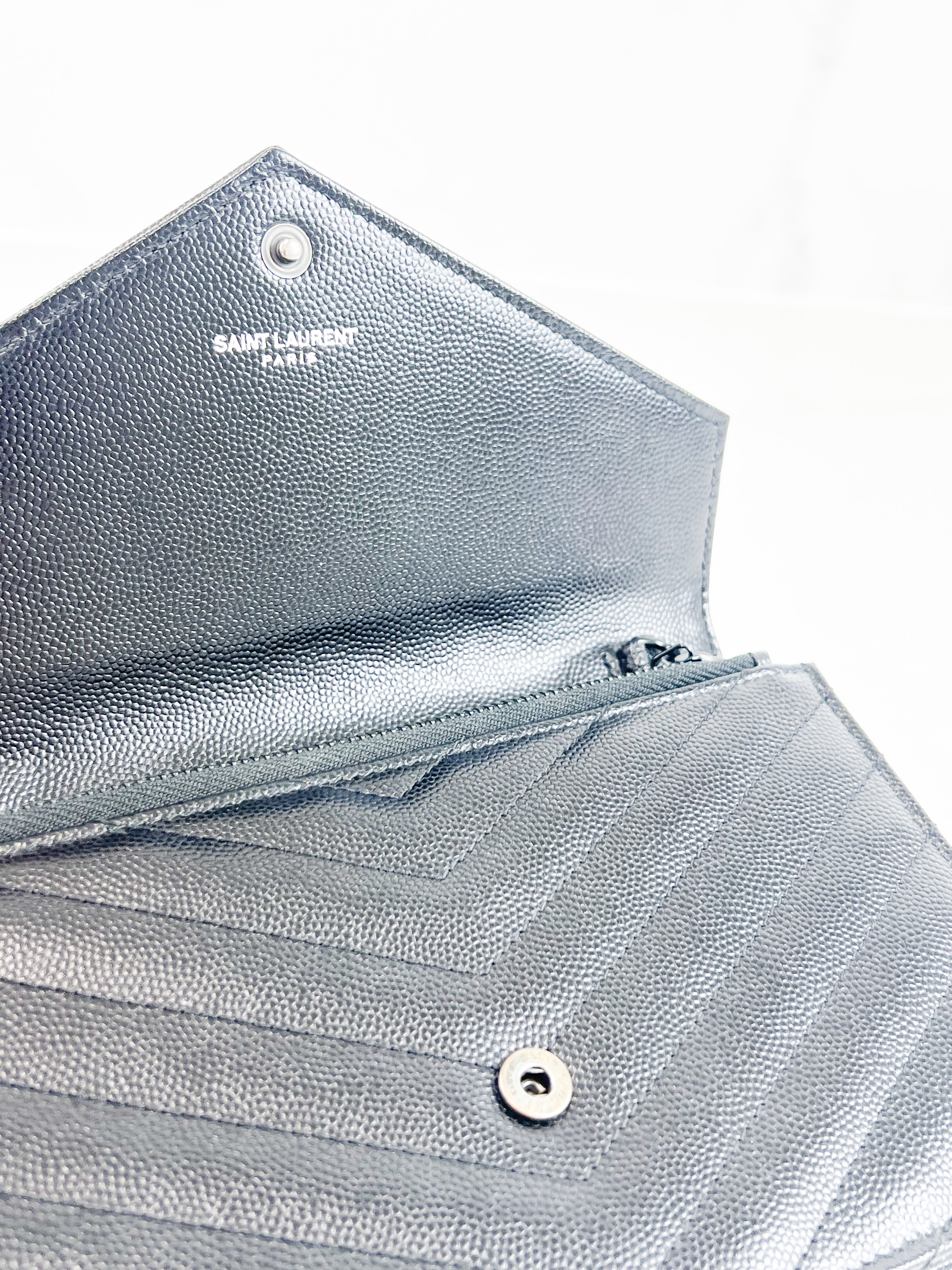 Saint Laurent Black Cassandre Envelope WOC